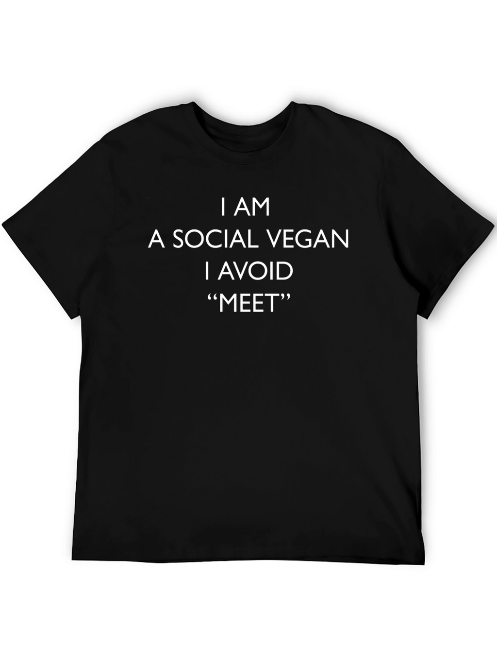 Social Vegan Slogan Tee - Soft Cotton Blend