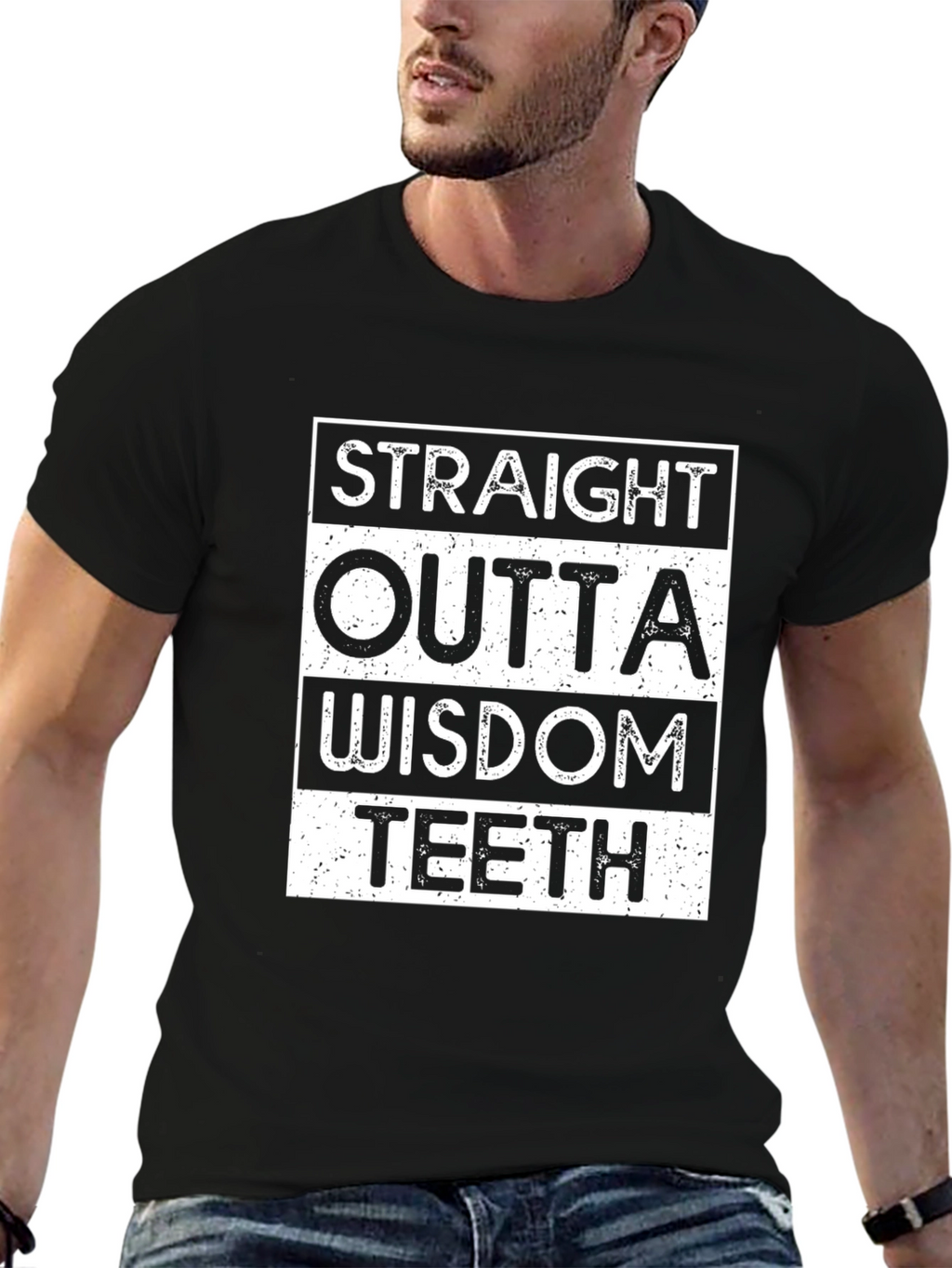 Straight Outta Wisdom Teeth Black T-Shirt