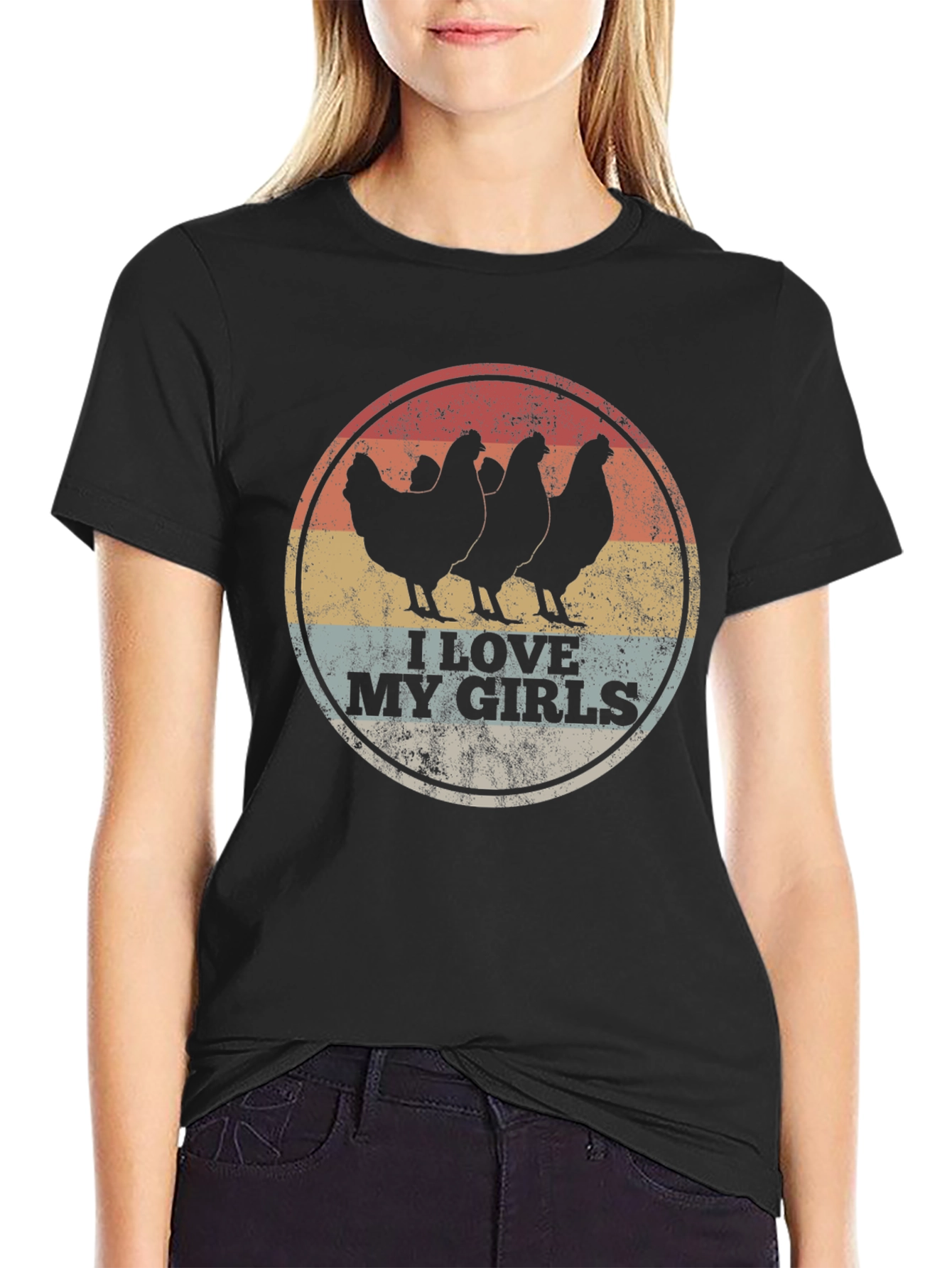 I Love My Girls Chicken Graphic Tee