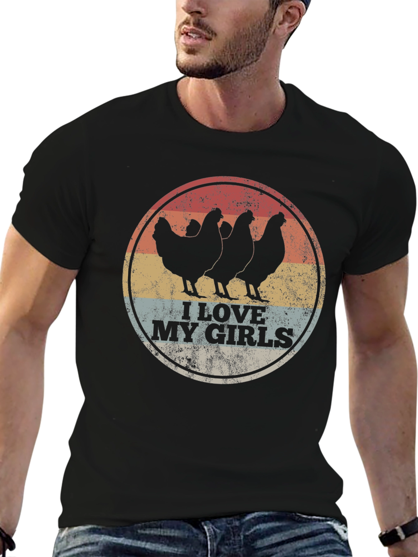 I Love My Girls Chicken Graphic Tee