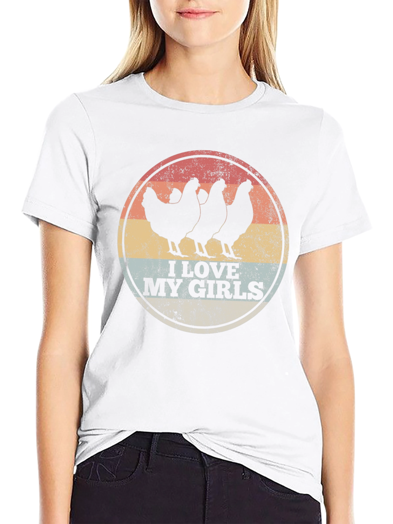 I Love My Girls Chicken Graphic Tee