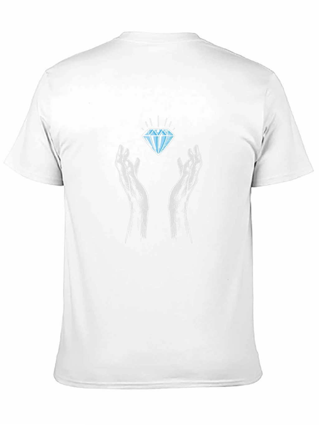 Diamond Hands Graphic Tee - Black Crew Neck T-Shirt