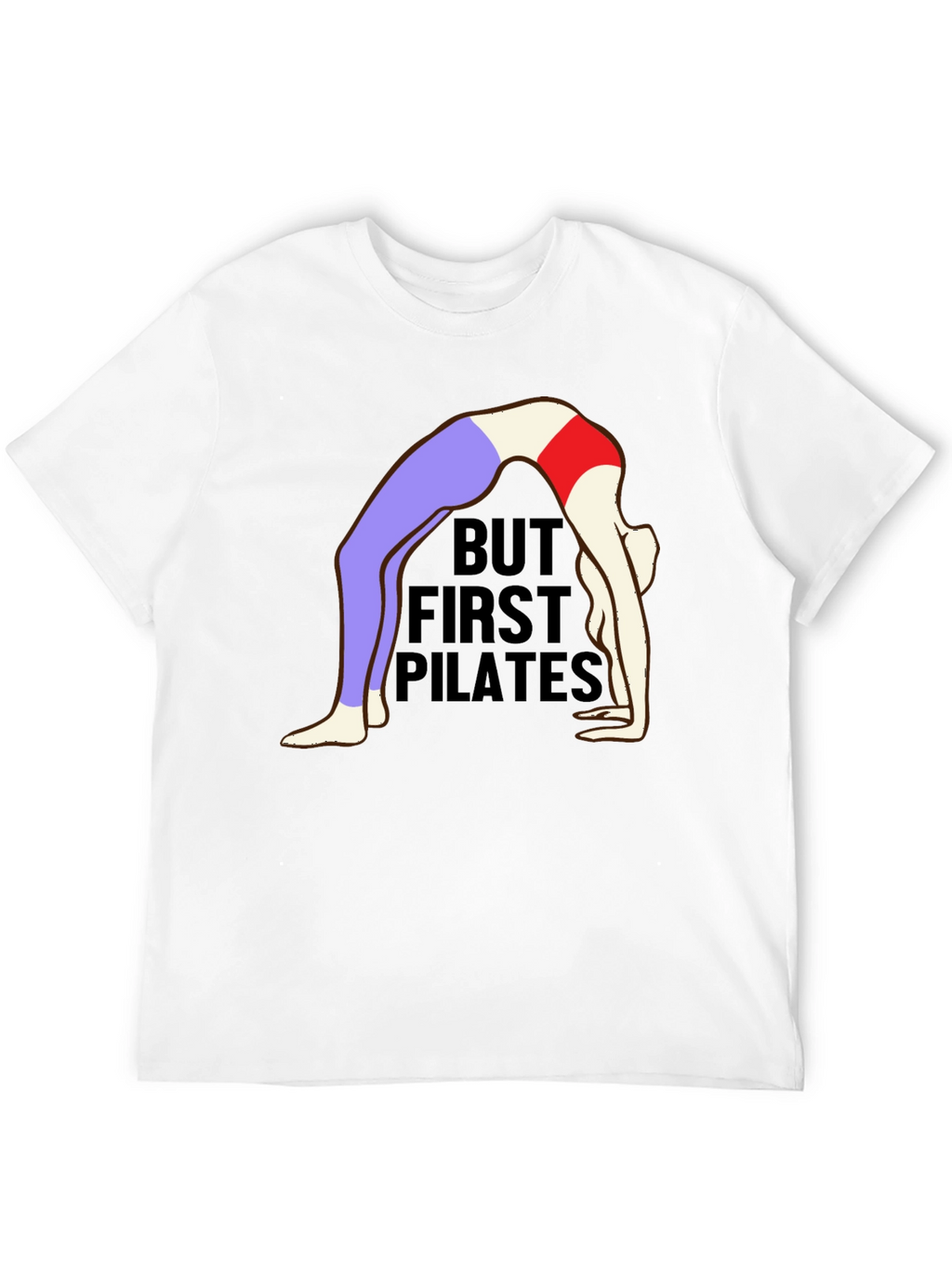 But First Pilates Black Graphic T-Shirt