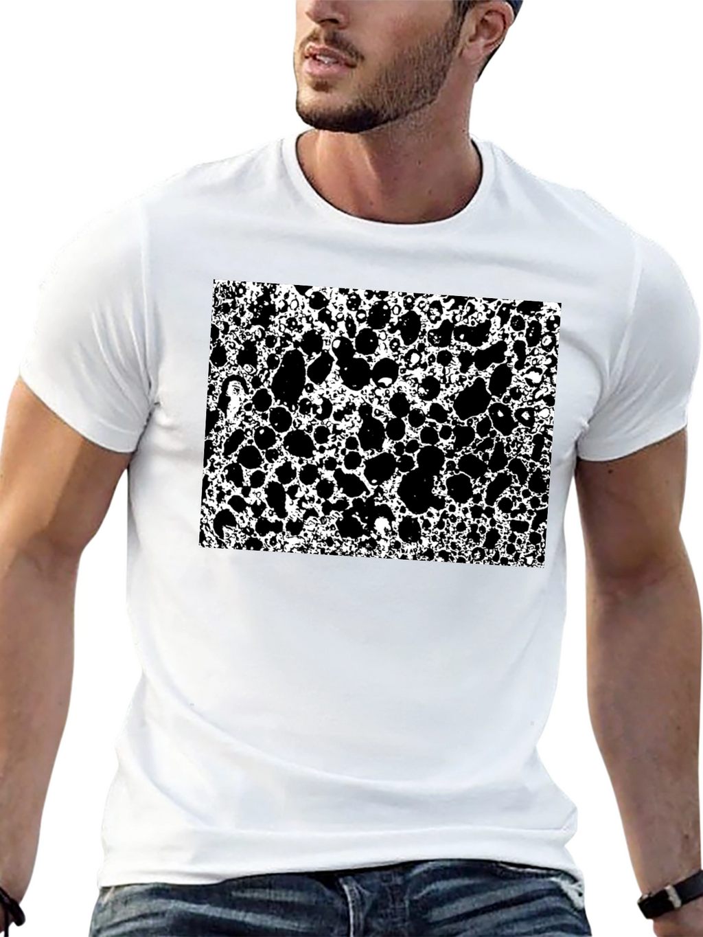 Abstract Black & White Pattern T-Shirt