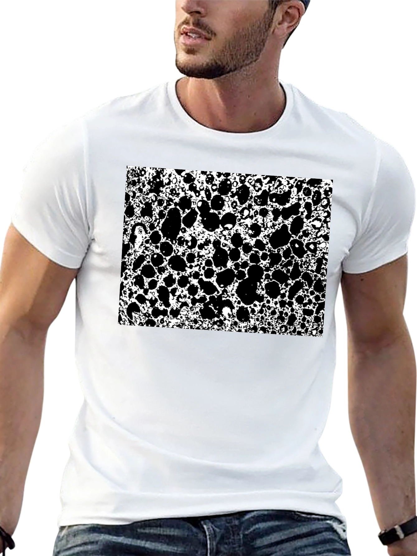 Abstract Black & White Pattern T-Shirt