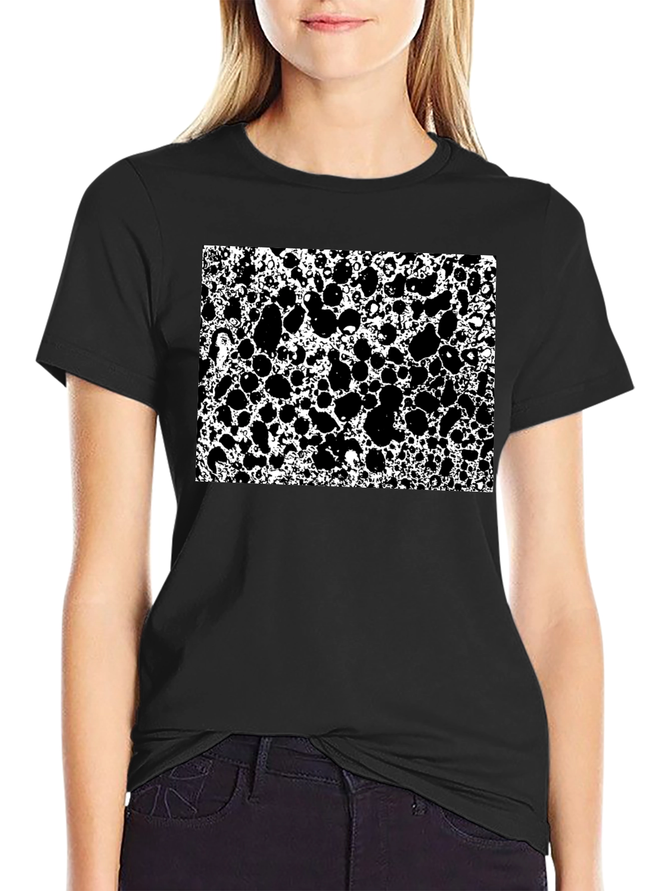 Abstract Black & White Pattern T-Shirt