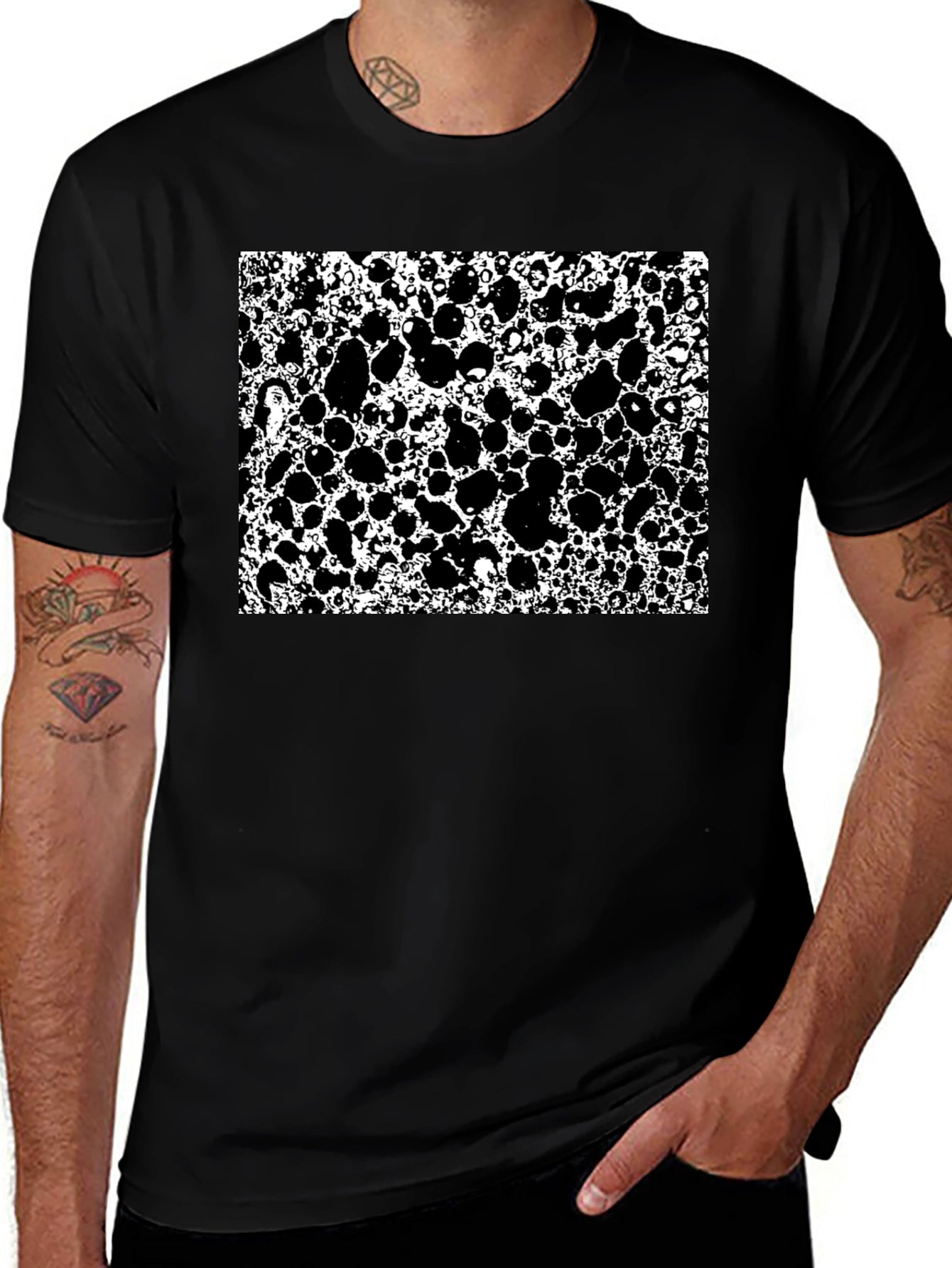 Abstract Black & White Pattern T-Shirt