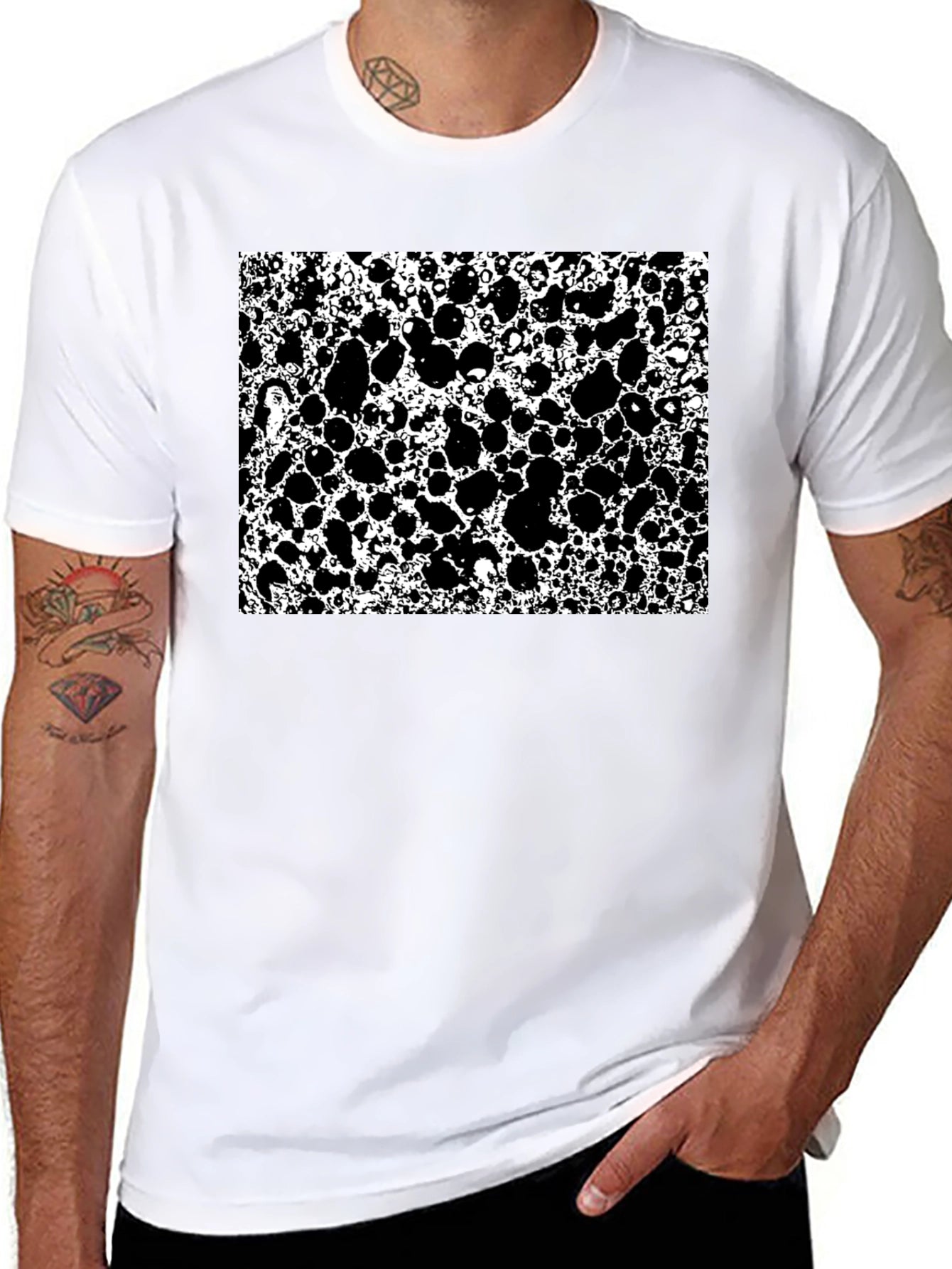 Abstract Black & White Pattern T-Shirt
