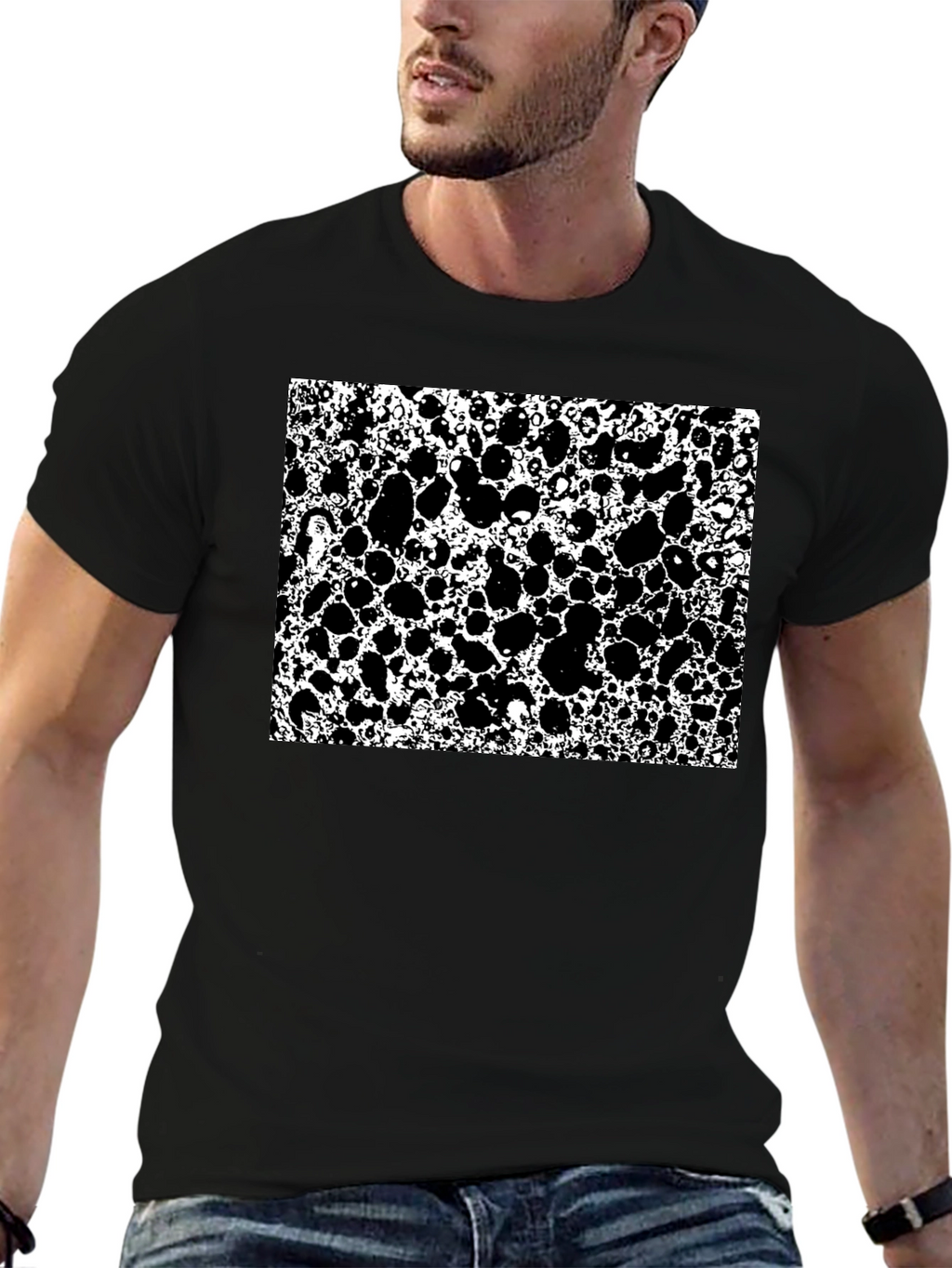 Abstract Black & White Pattern T-Shirt