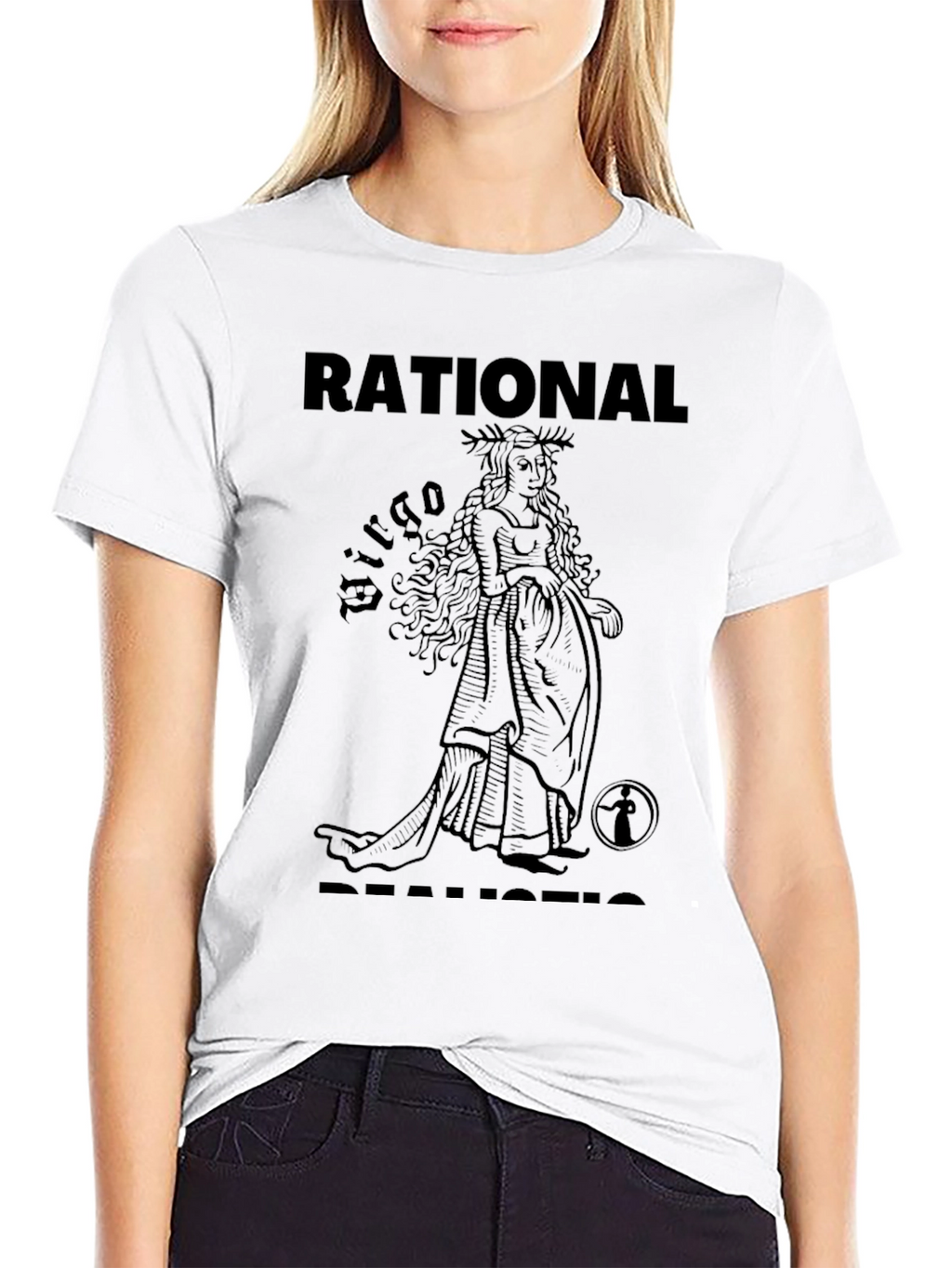 Rational Virgo Realistic Black T-Shirt