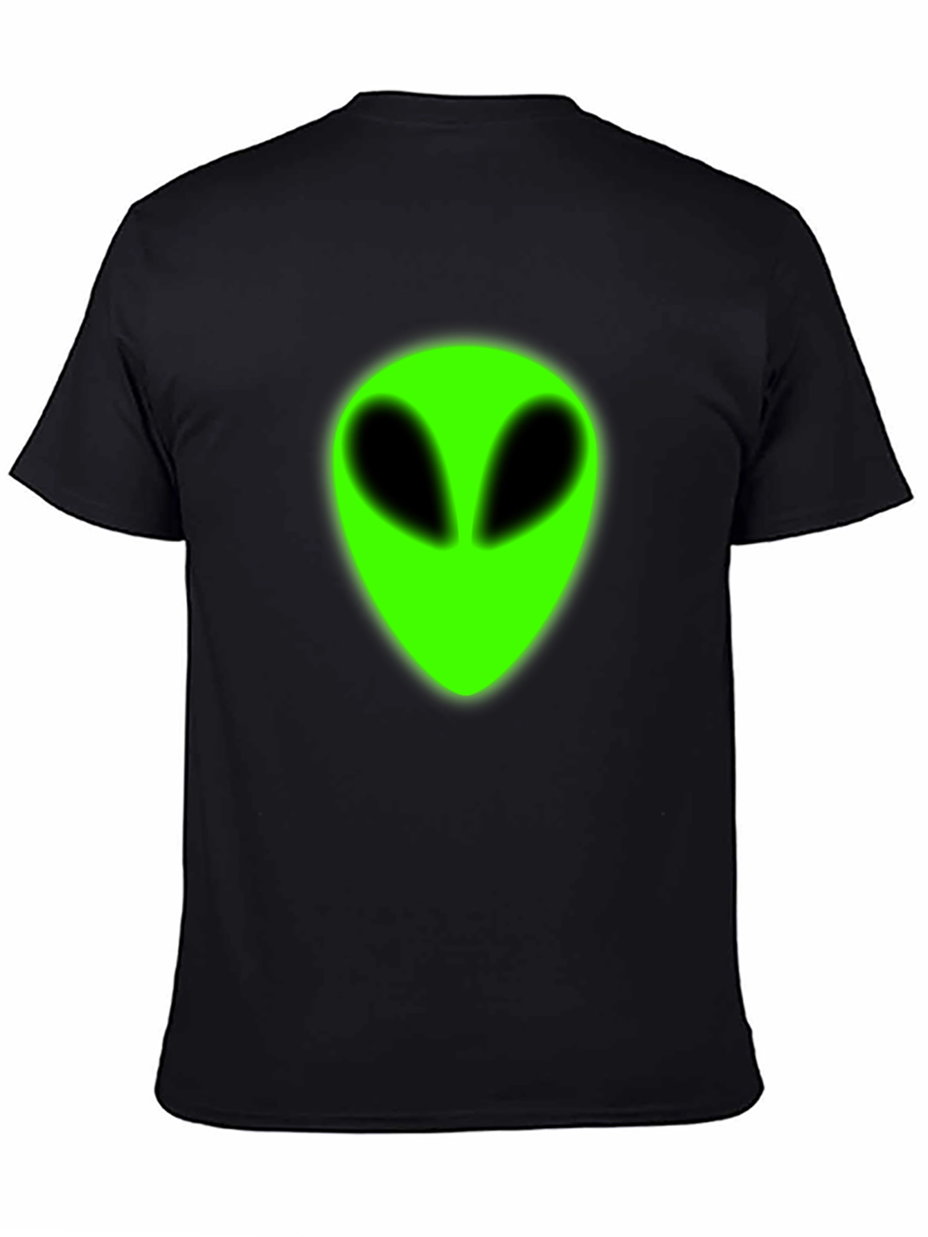 Alien Head Graphic T-Shirt - Mens Black Tee