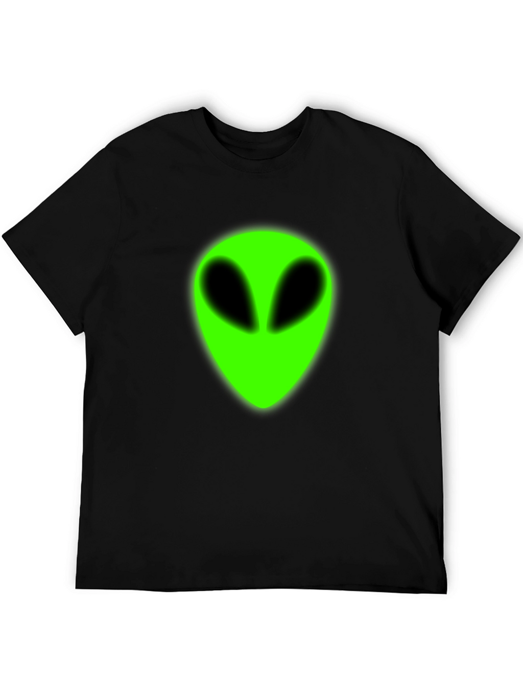 Alien Head Graphic T-Shirt - Mens Black Tee