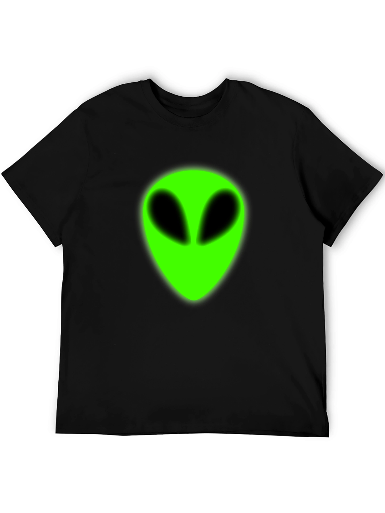 Alien Head Graphic T-Shirt - Mens Black Tee