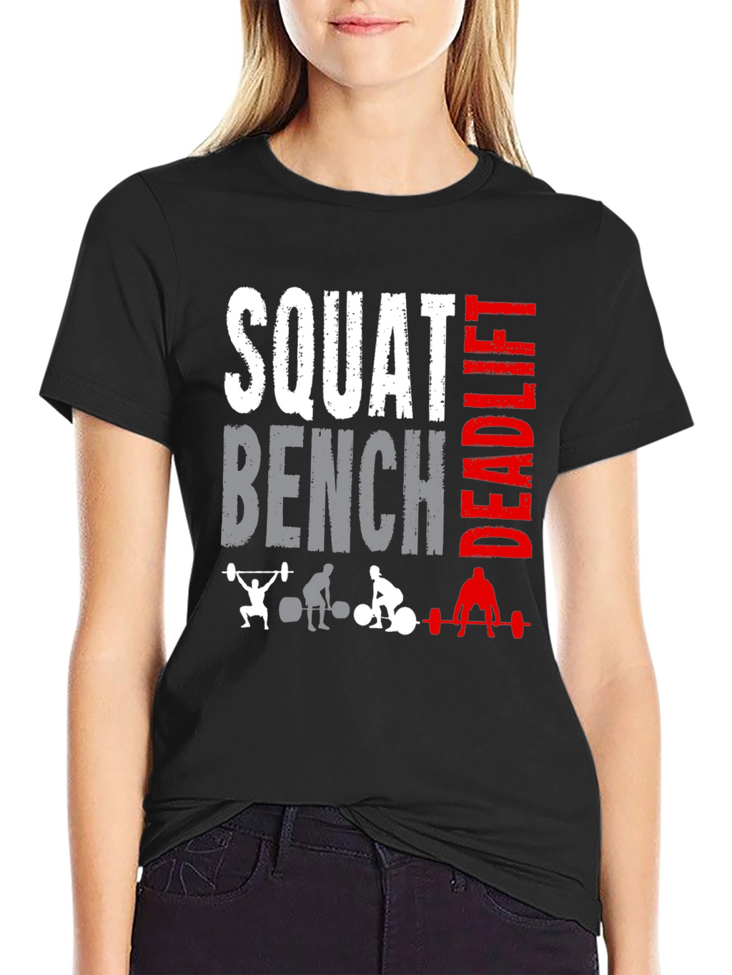 Squat Bench Deadlift T-Shirt - Workout Gym Apparel