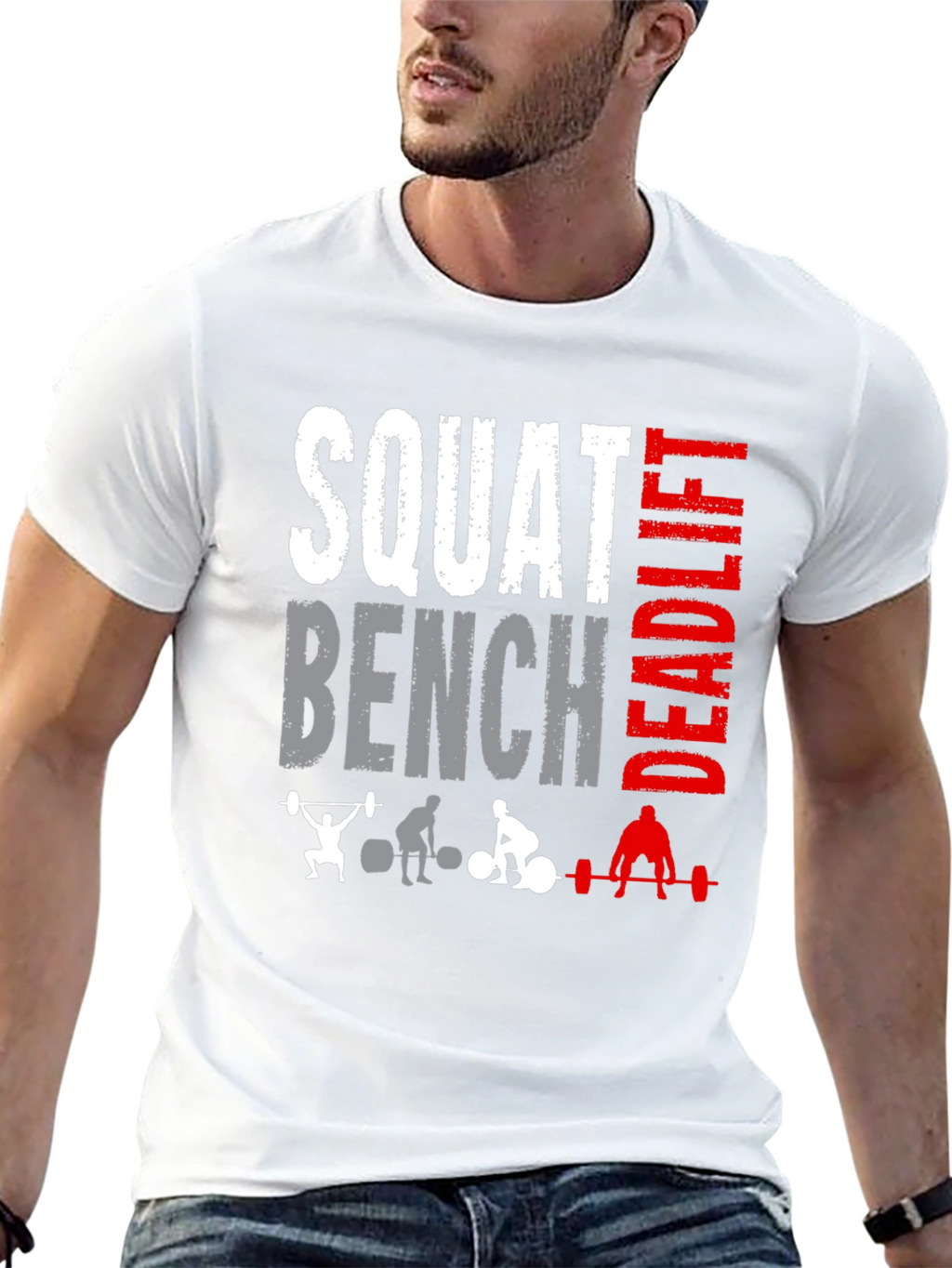 Squat Bench Deadlift T-Shirt - Workout Gym Apparel