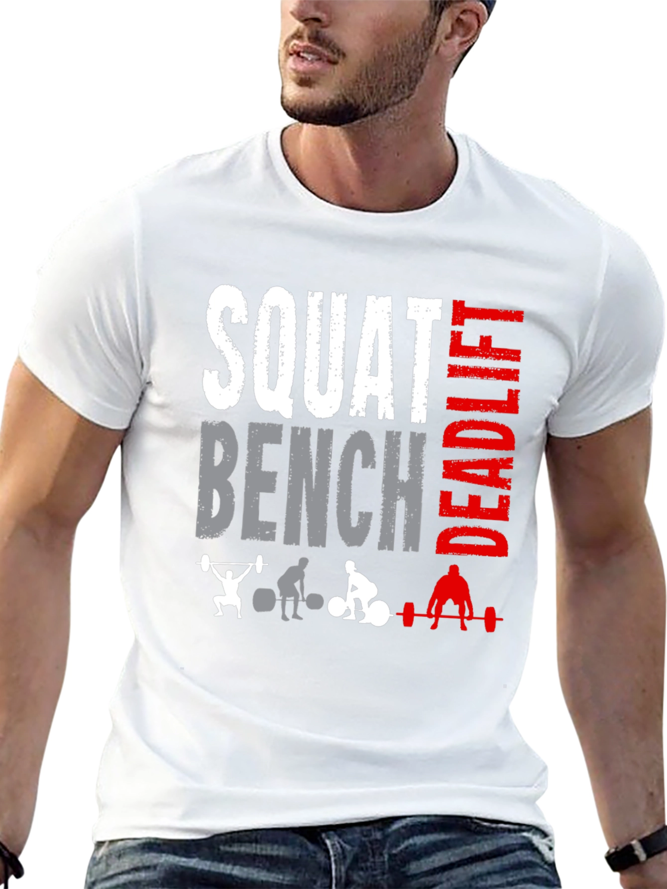 Squat Bench Deadlift T-Shirt - Workout Gym Apparel