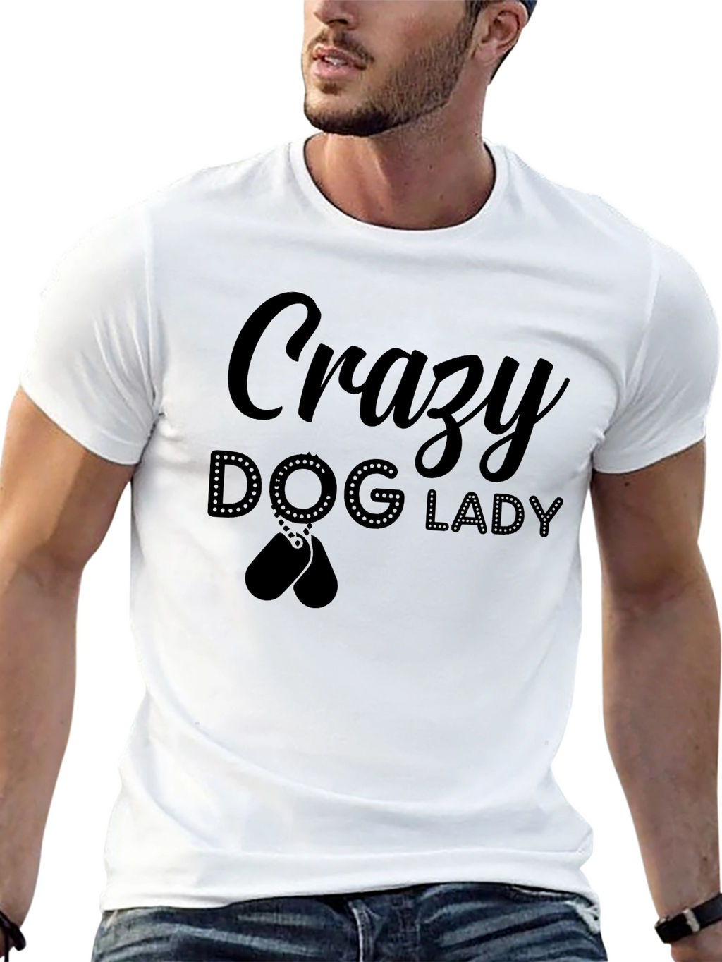 Crazy Dog Lady T-Shirt - Black