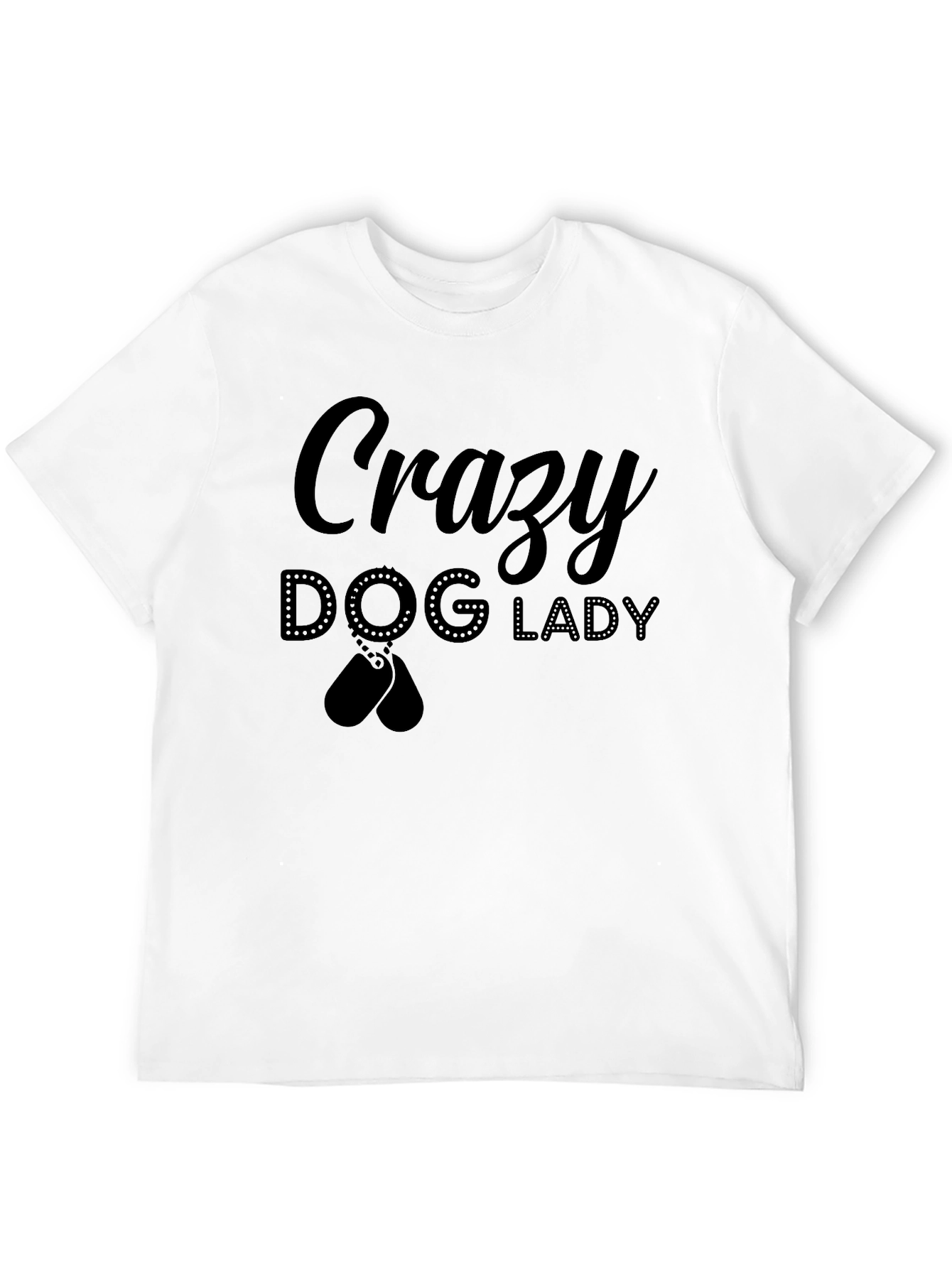 Crazy Dog Lady T-Shirt - Black
