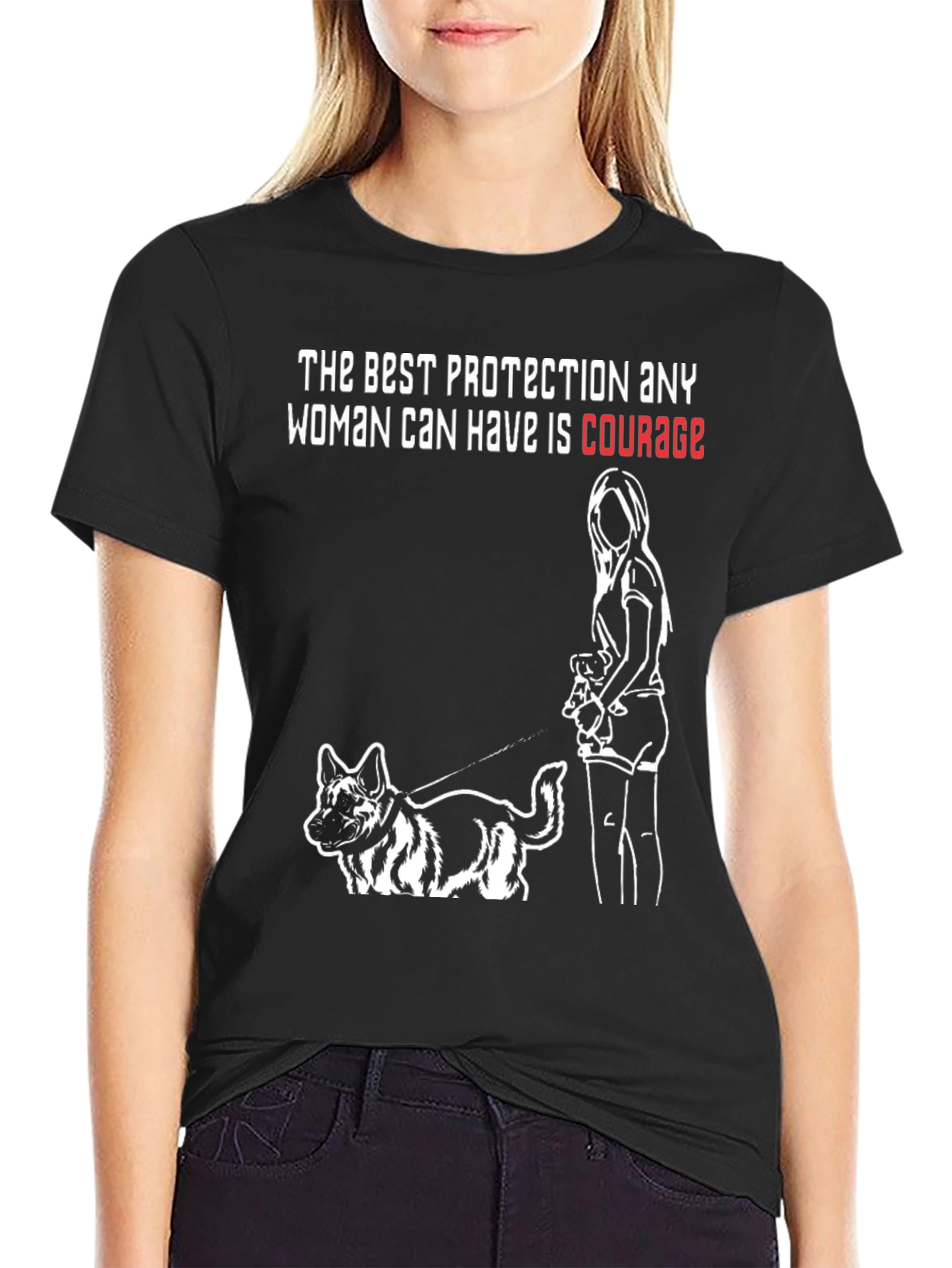 Courage Protection Dog T-Shirt