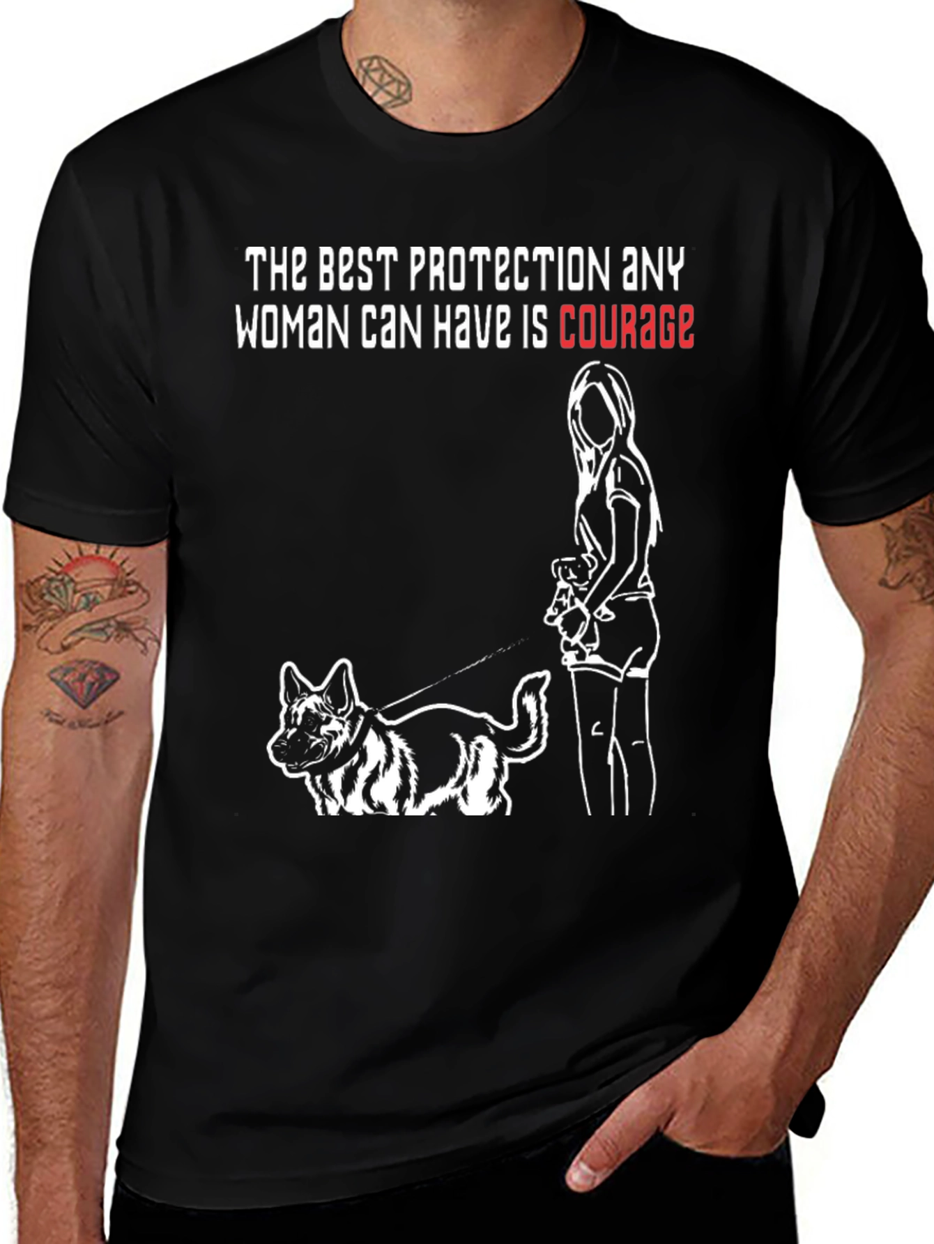 Courage Protection Dog T-Shirt