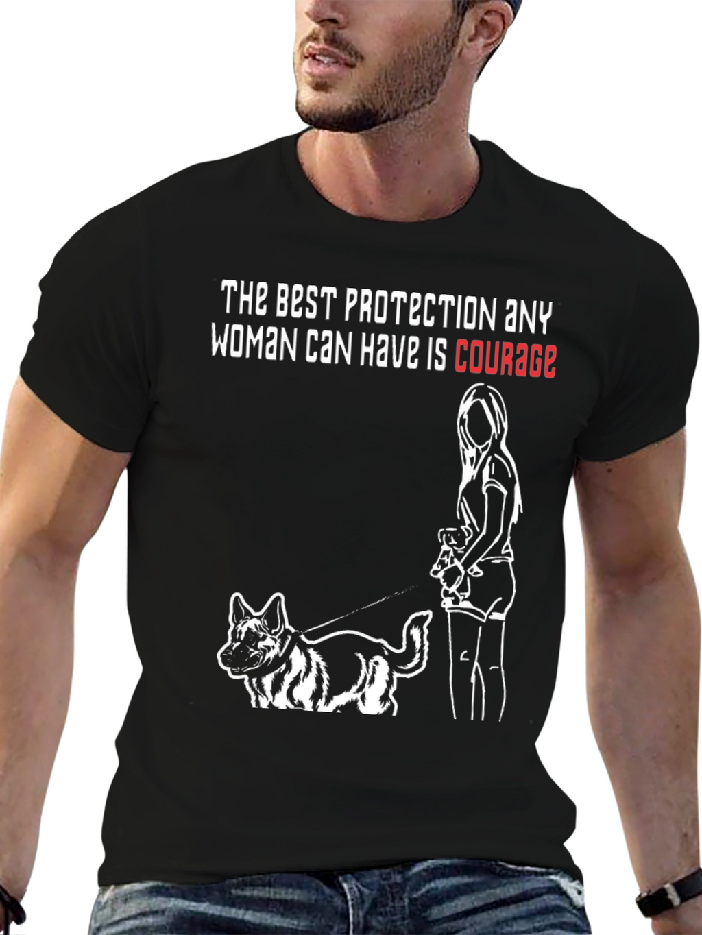Courage Protection Dog T-Shirt