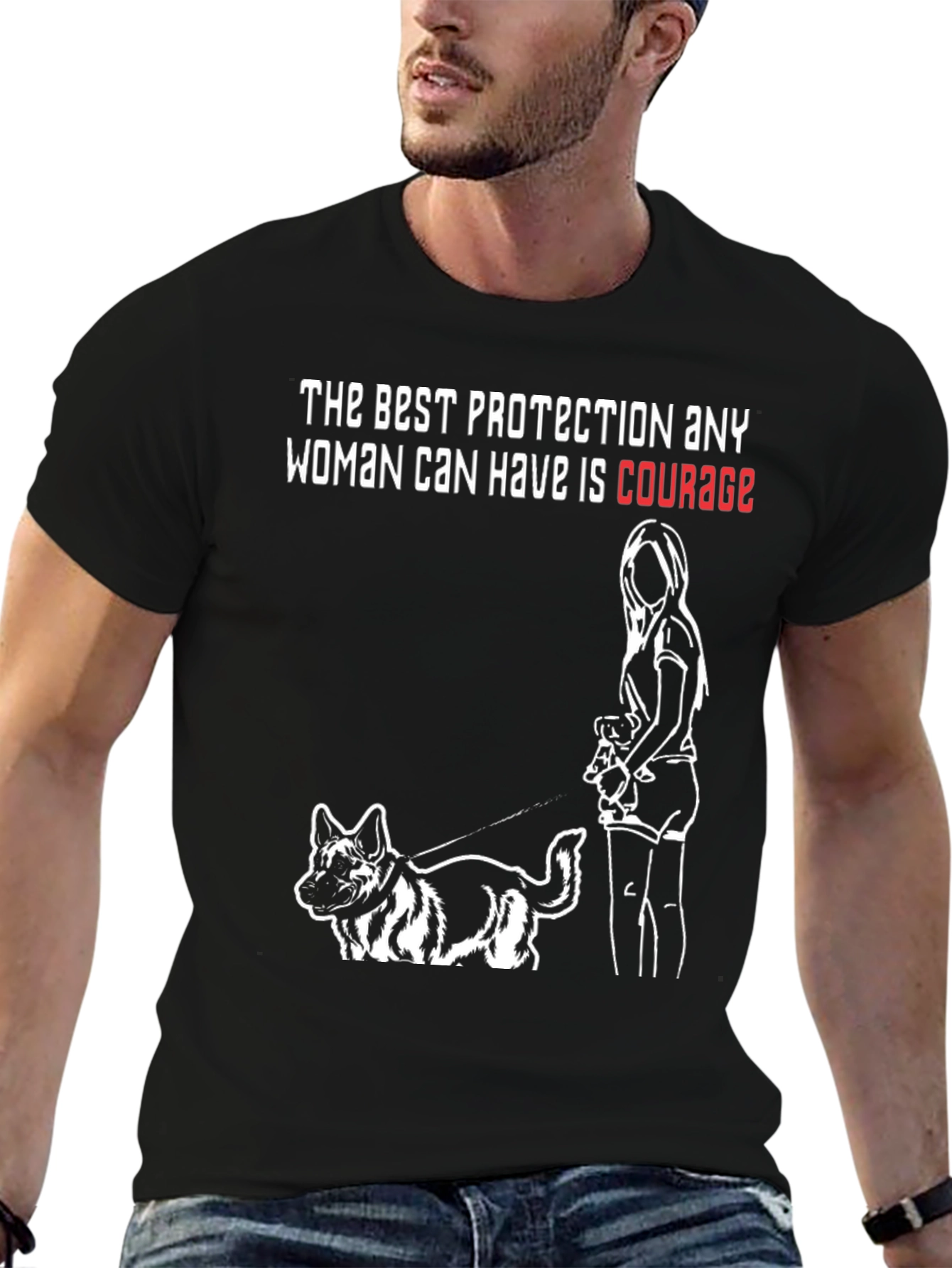 Courage Protection Dog T-Shirt