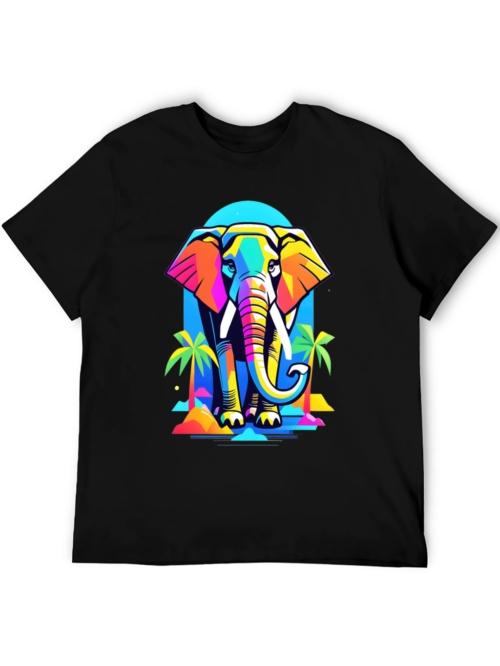 Colorful Geometric Elephant T-Shirt
