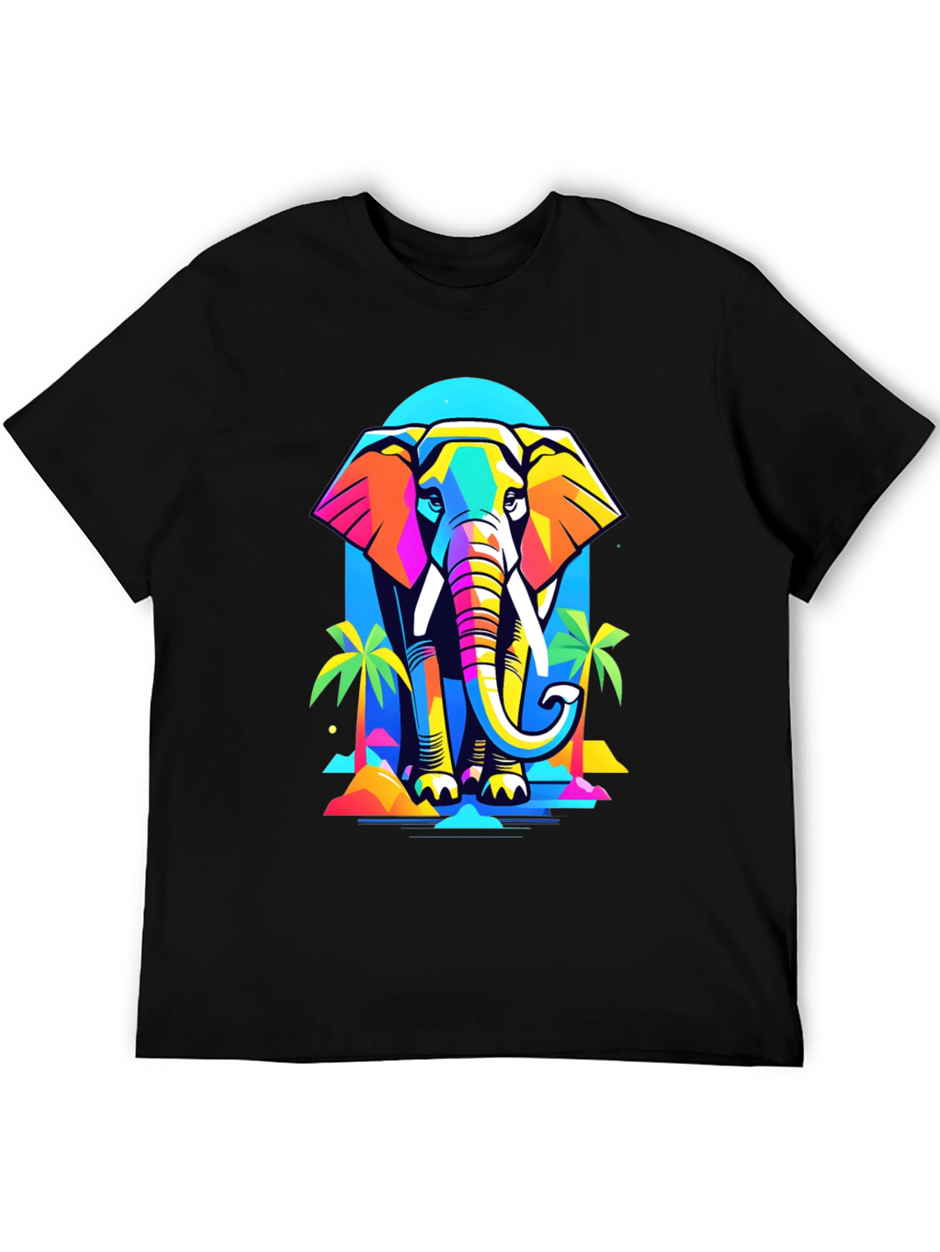 Colorful Geometric Elephant T-Shirt