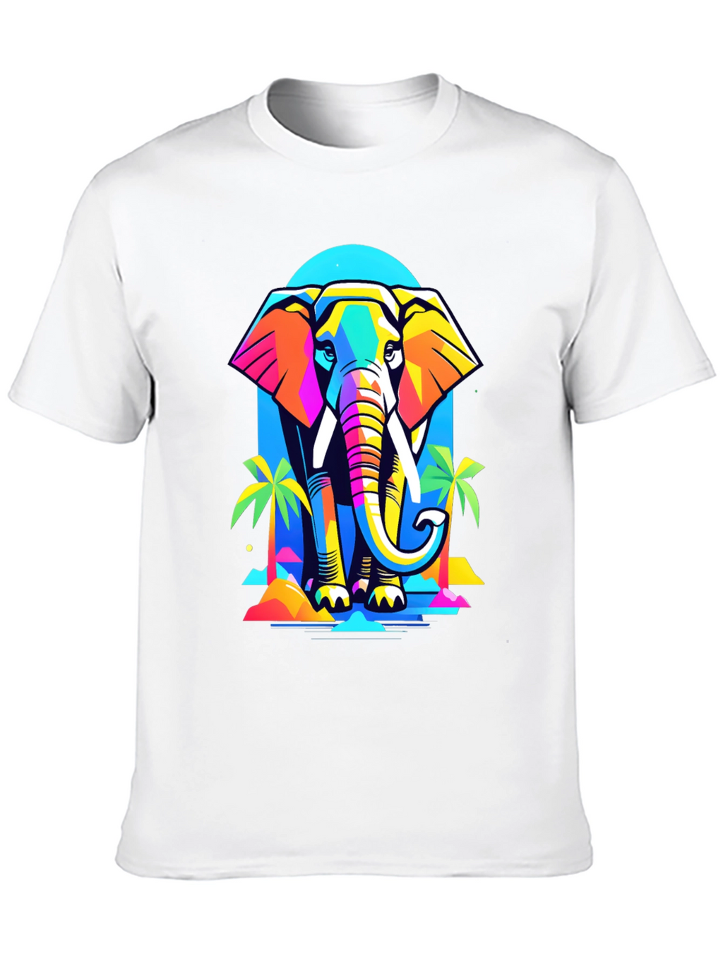 Colorful Geometric Elephant T-Shirt