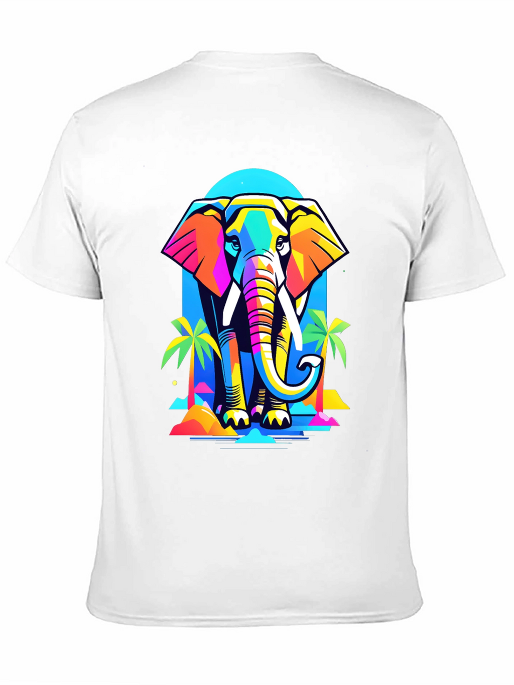 Colorful Geometric Elephant T-Shirt