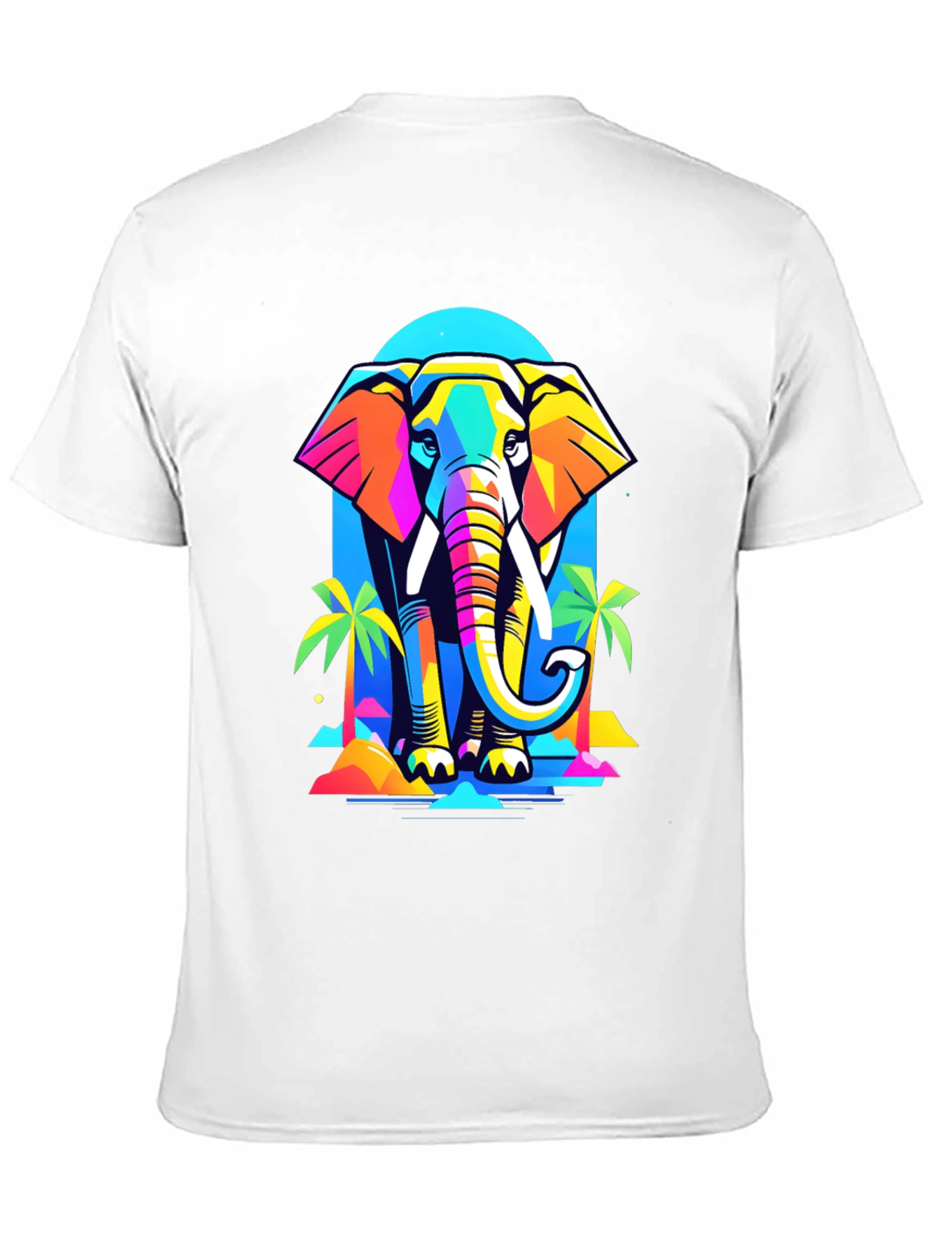 Colorful Geometric Elephant T-Shirt