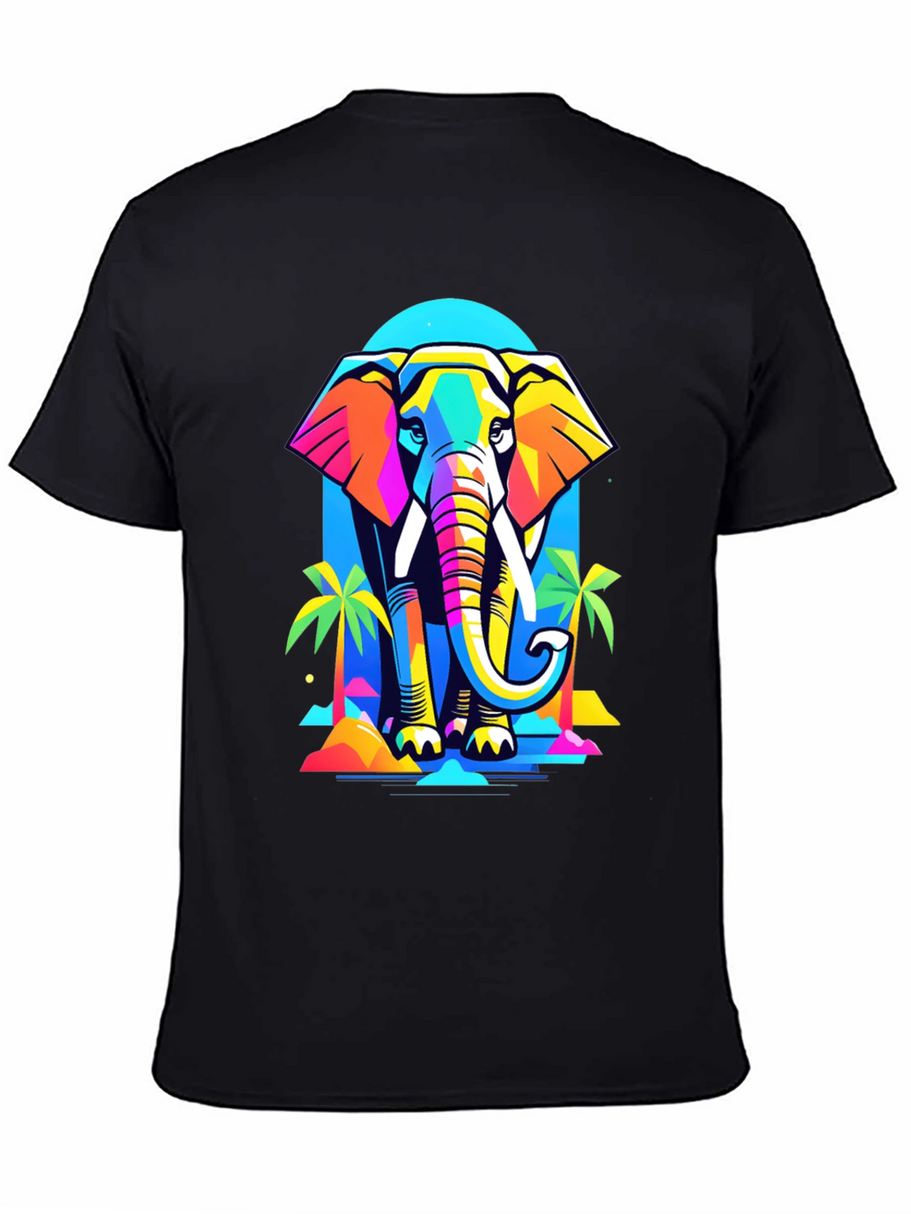 Colorful Geometric Elephant T-Shirt