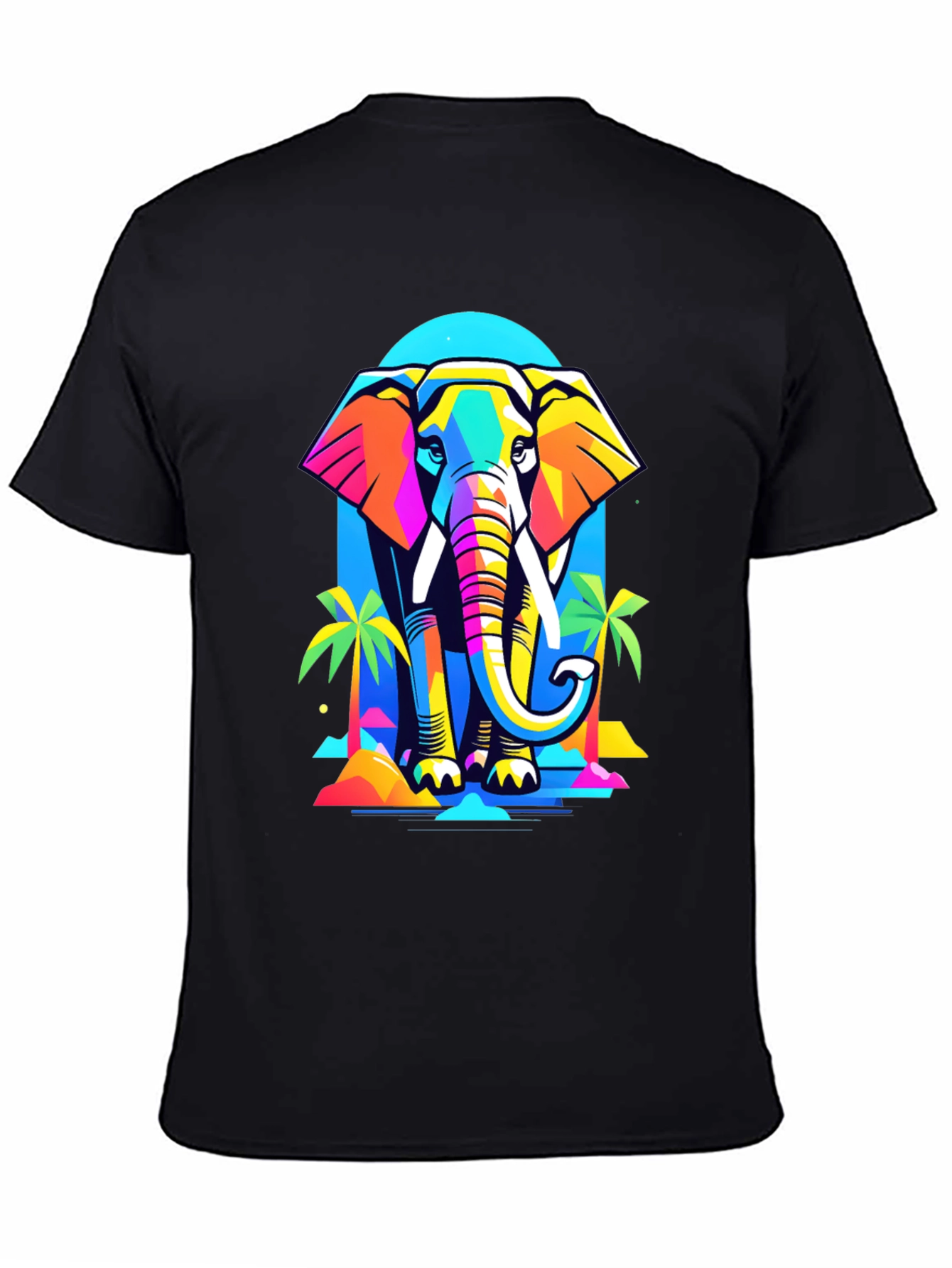 Colorful Geometric Elephant T-Shirt