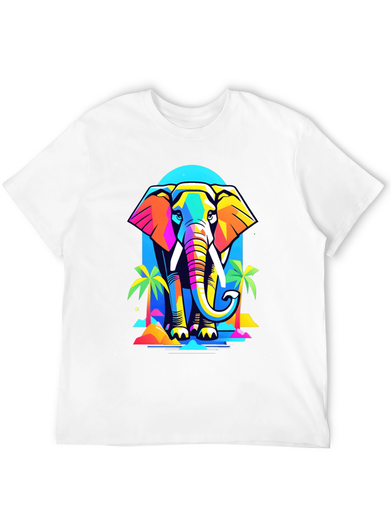 Colorful Geometric Elephant T-Shirt