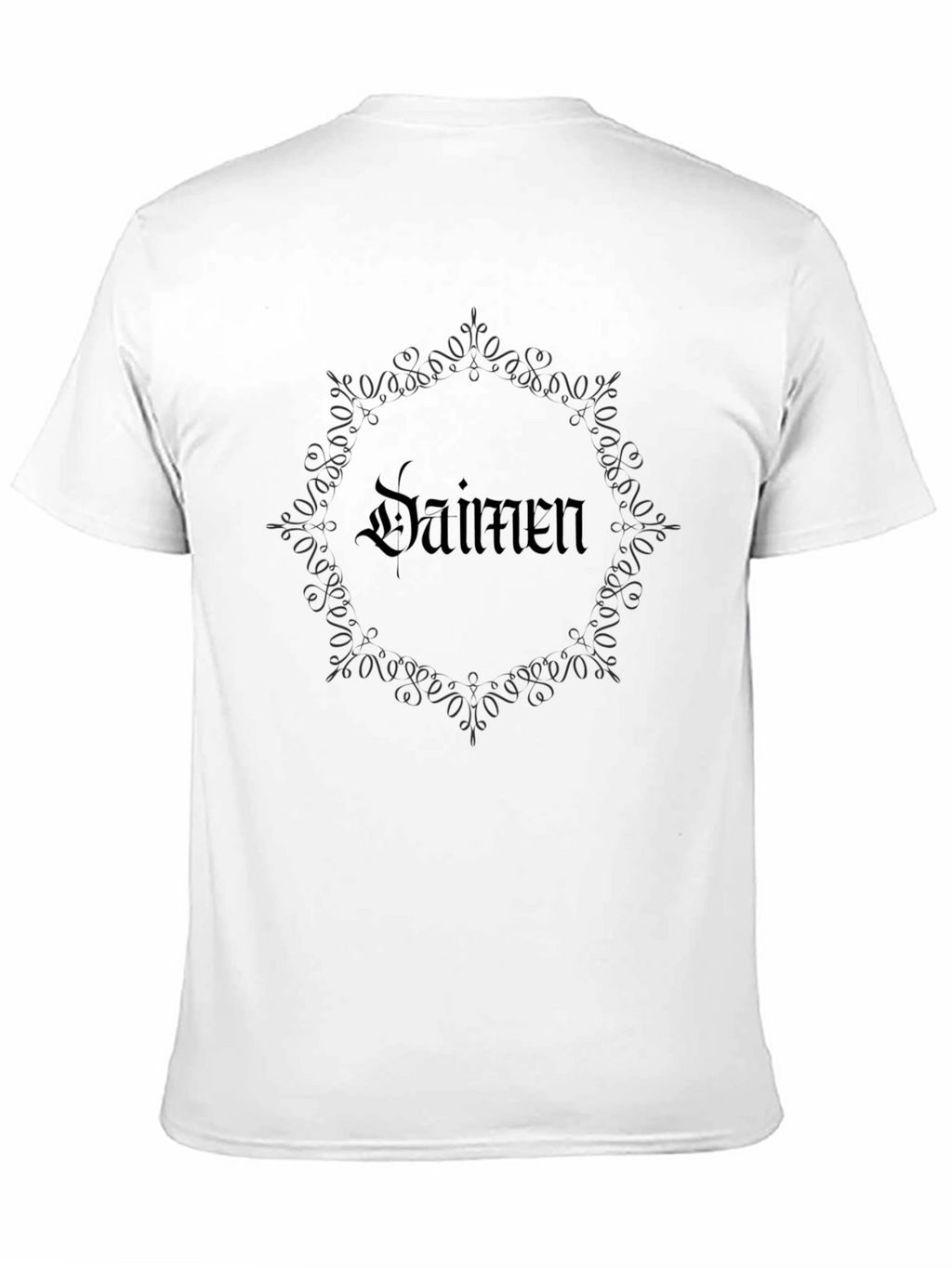 Daimen Black T-Shirt with Gothic Design