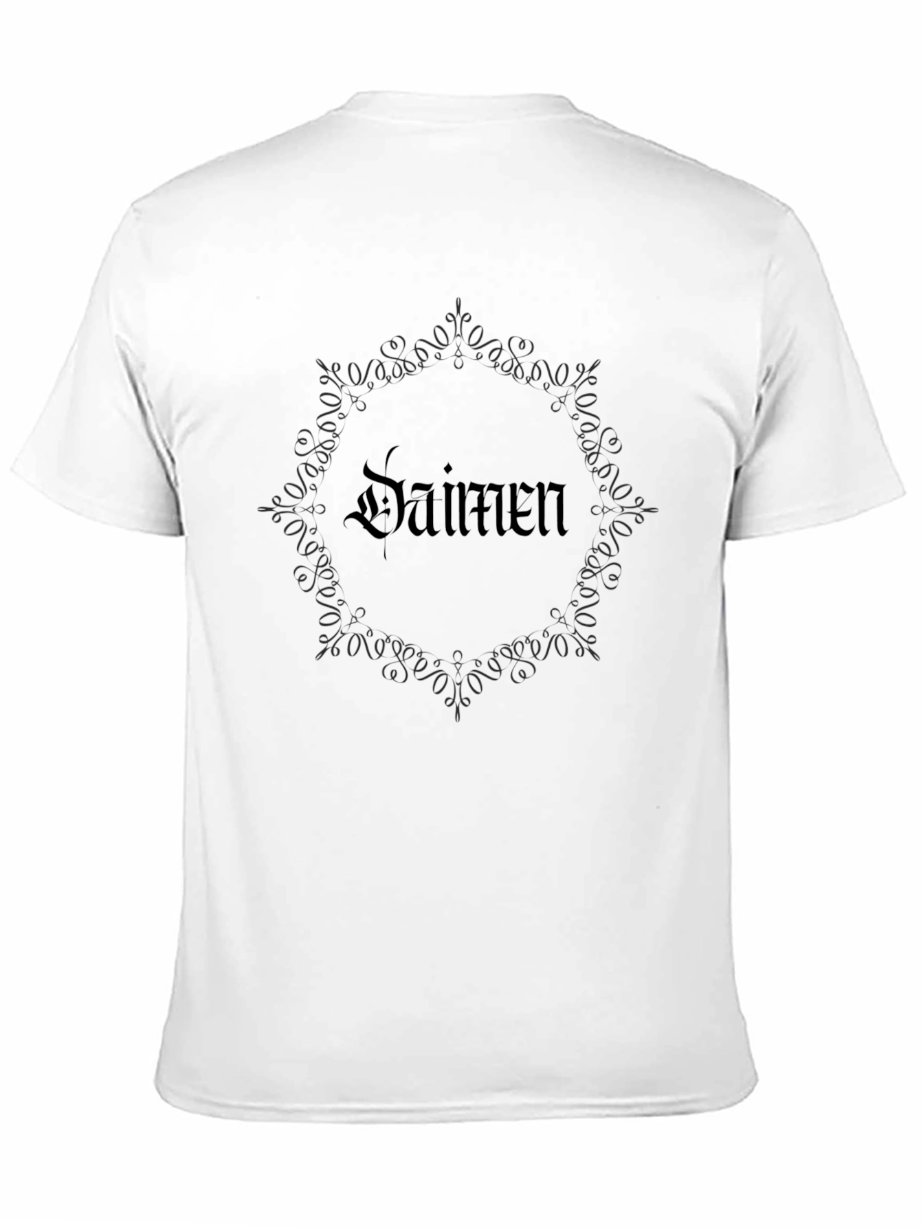 Daimen Black T-Shirt with Gothic Design
