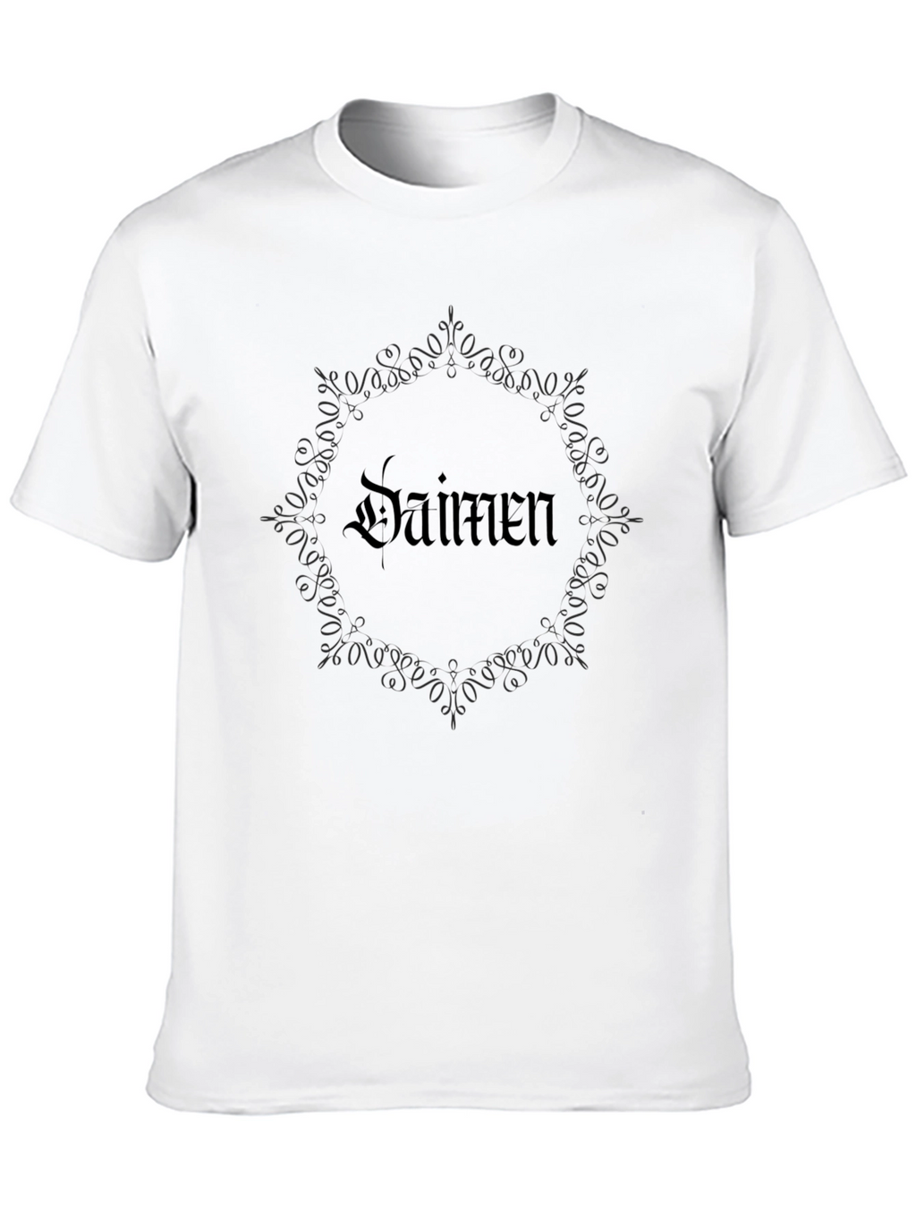 Daimen Black T-Shirt with Gothic Design