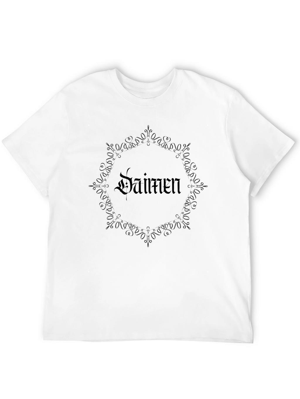 Daimen Black T-Shirt with Gothic Design