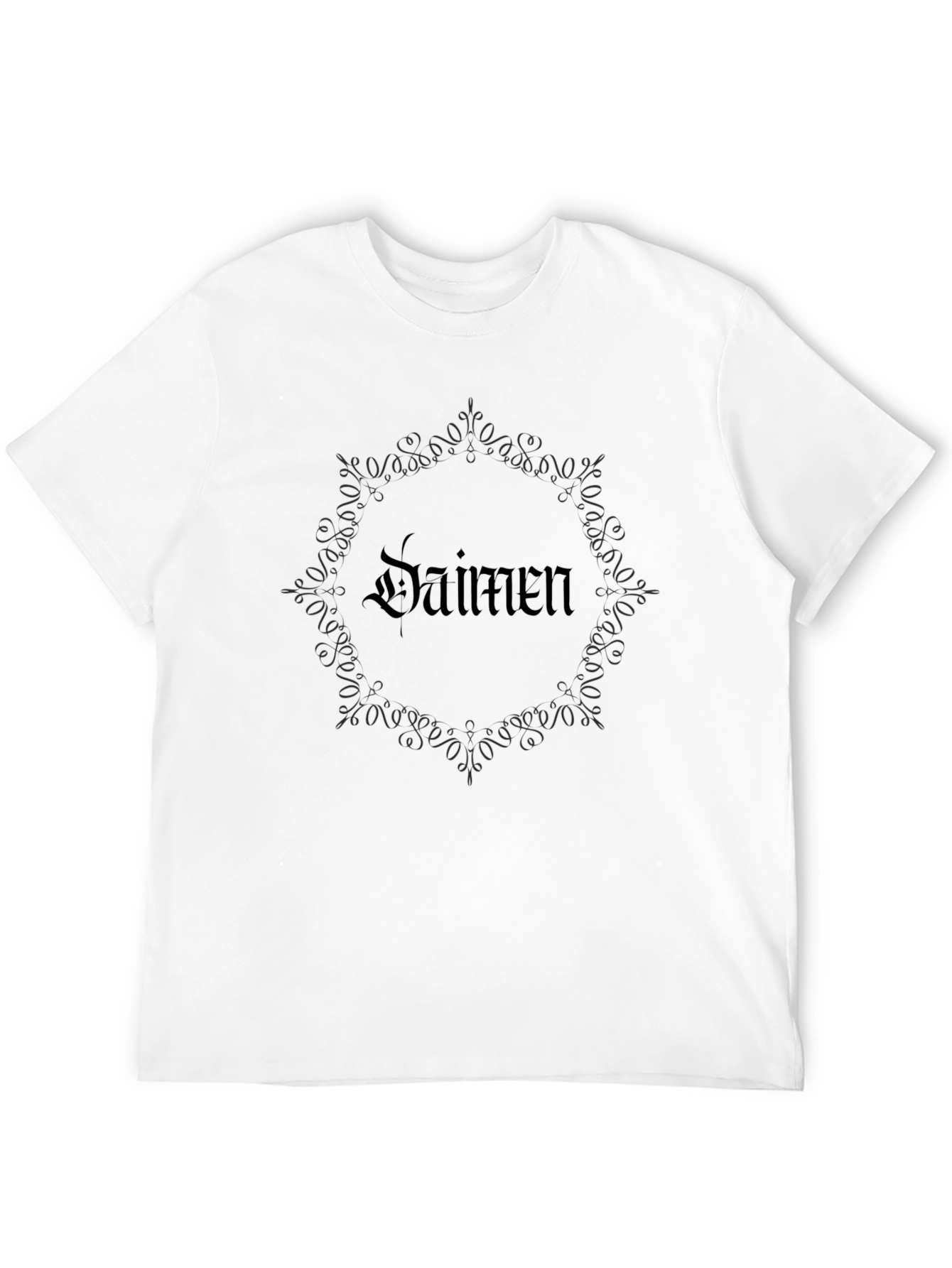 Daimen Black T-Shirt with Gothic Design