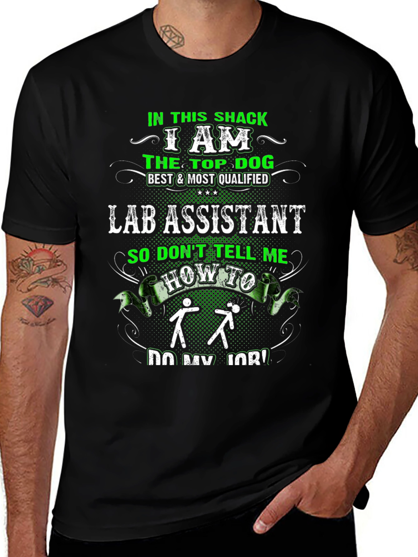 Funny Lab Assistant T-Shirt - Top Dog Design