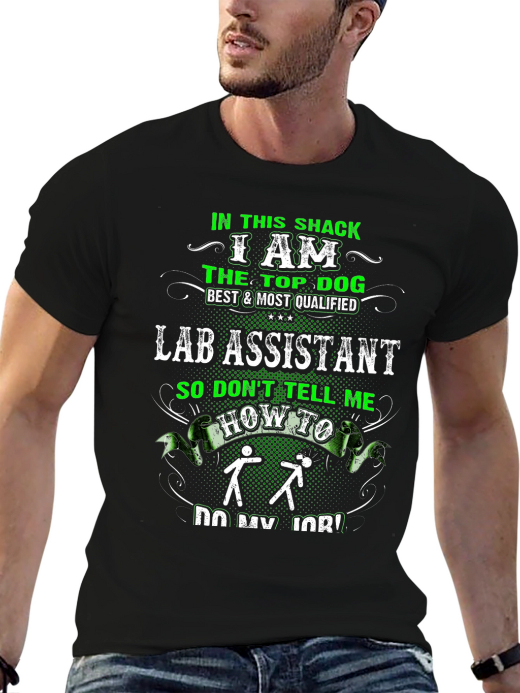 Funny Lab Assistant T-Shirt - Top Dog Design