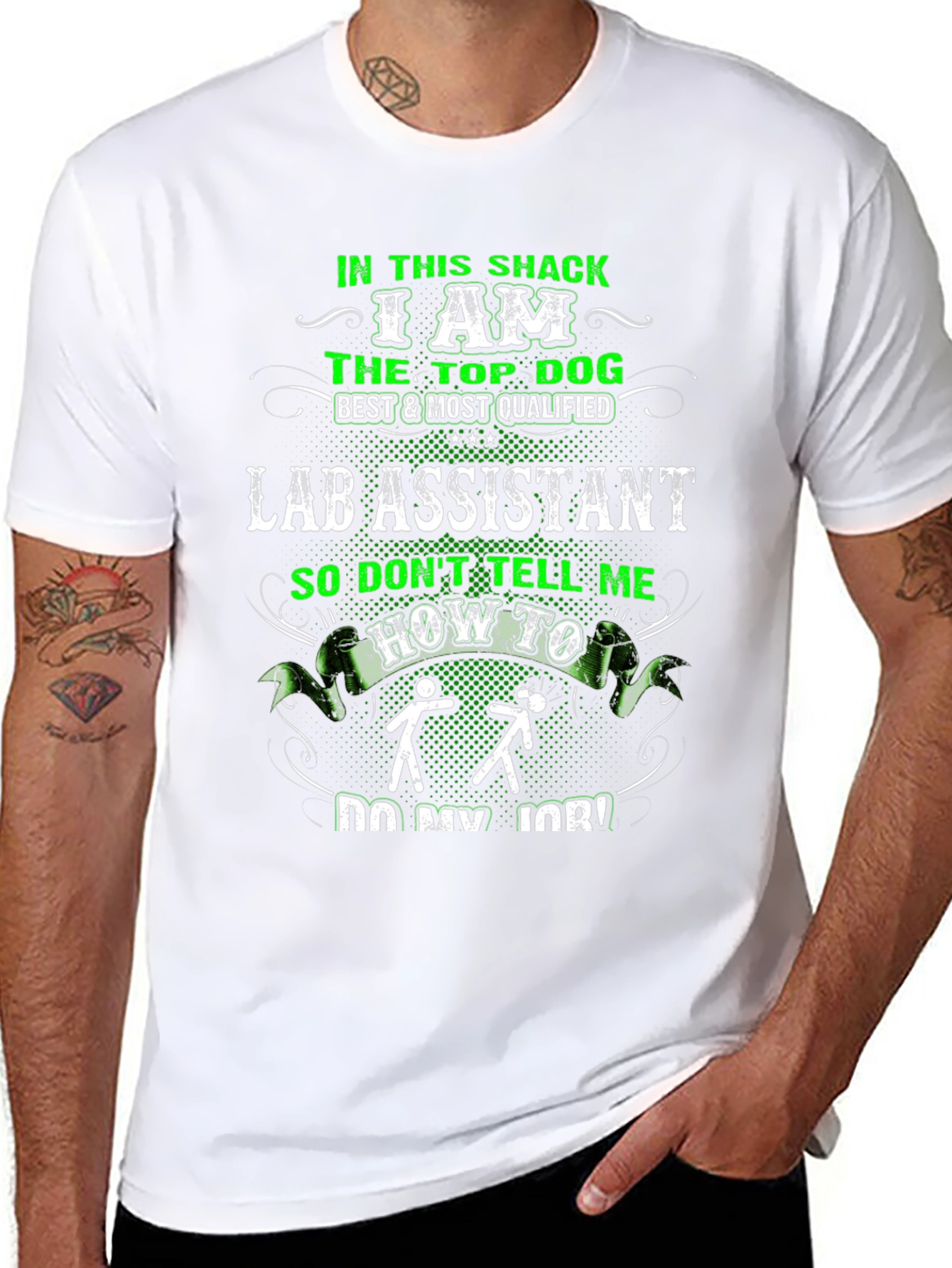 Funny Lab Assistant T-Shirt - Top Dog Design