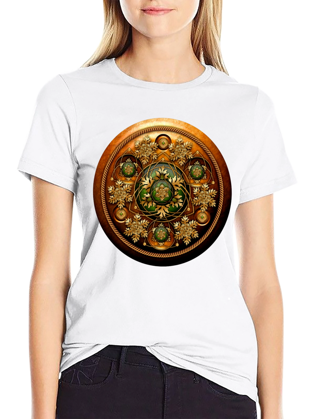 Ornate Steampunk Shield Graphic Tee