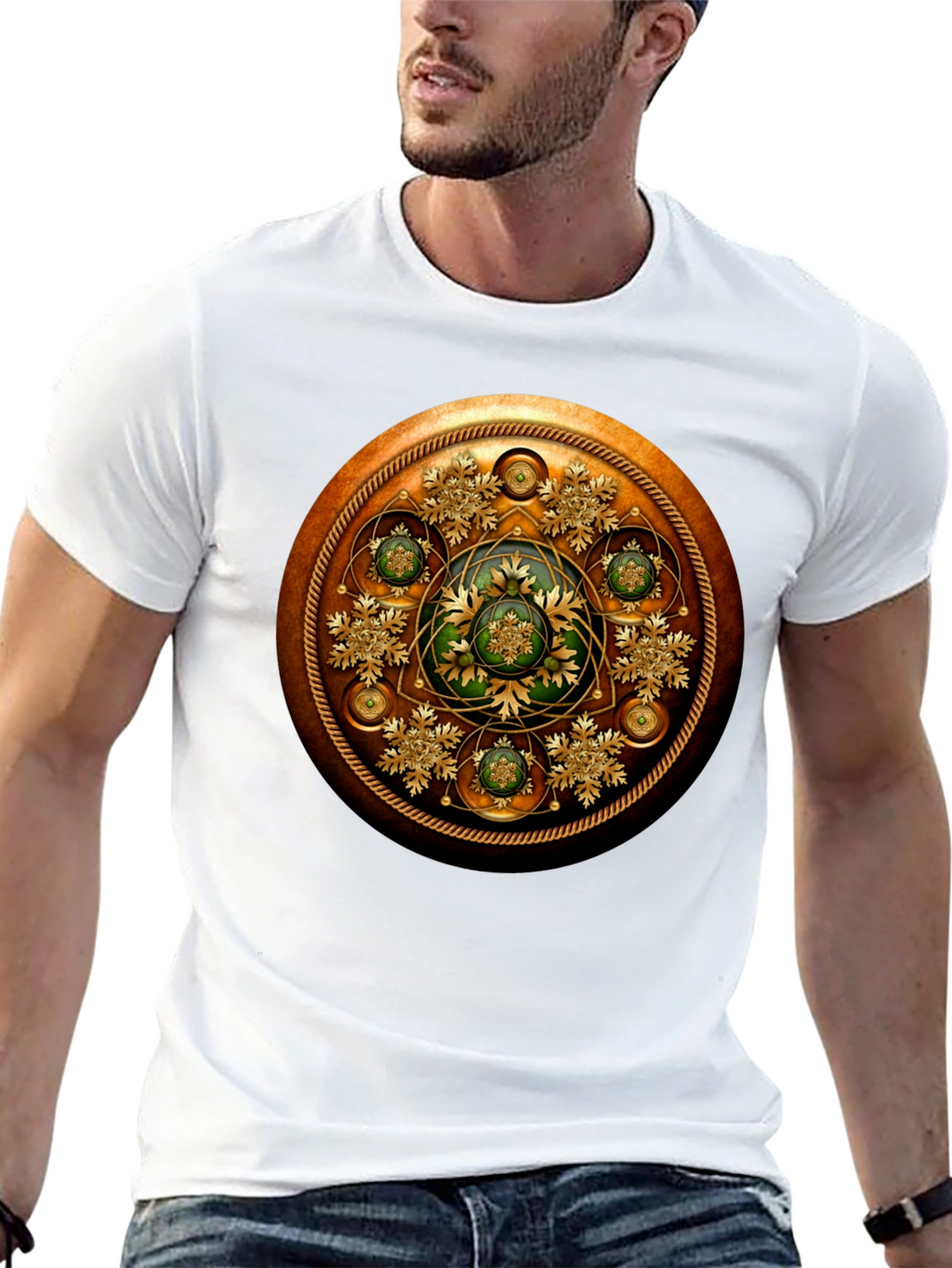 Ornate Steampunk Shield Graphic Tee