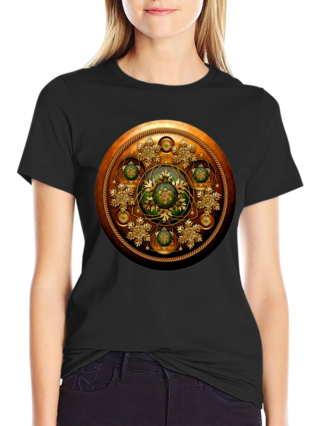 Ornate Steampunk Shield Graphic Tee
