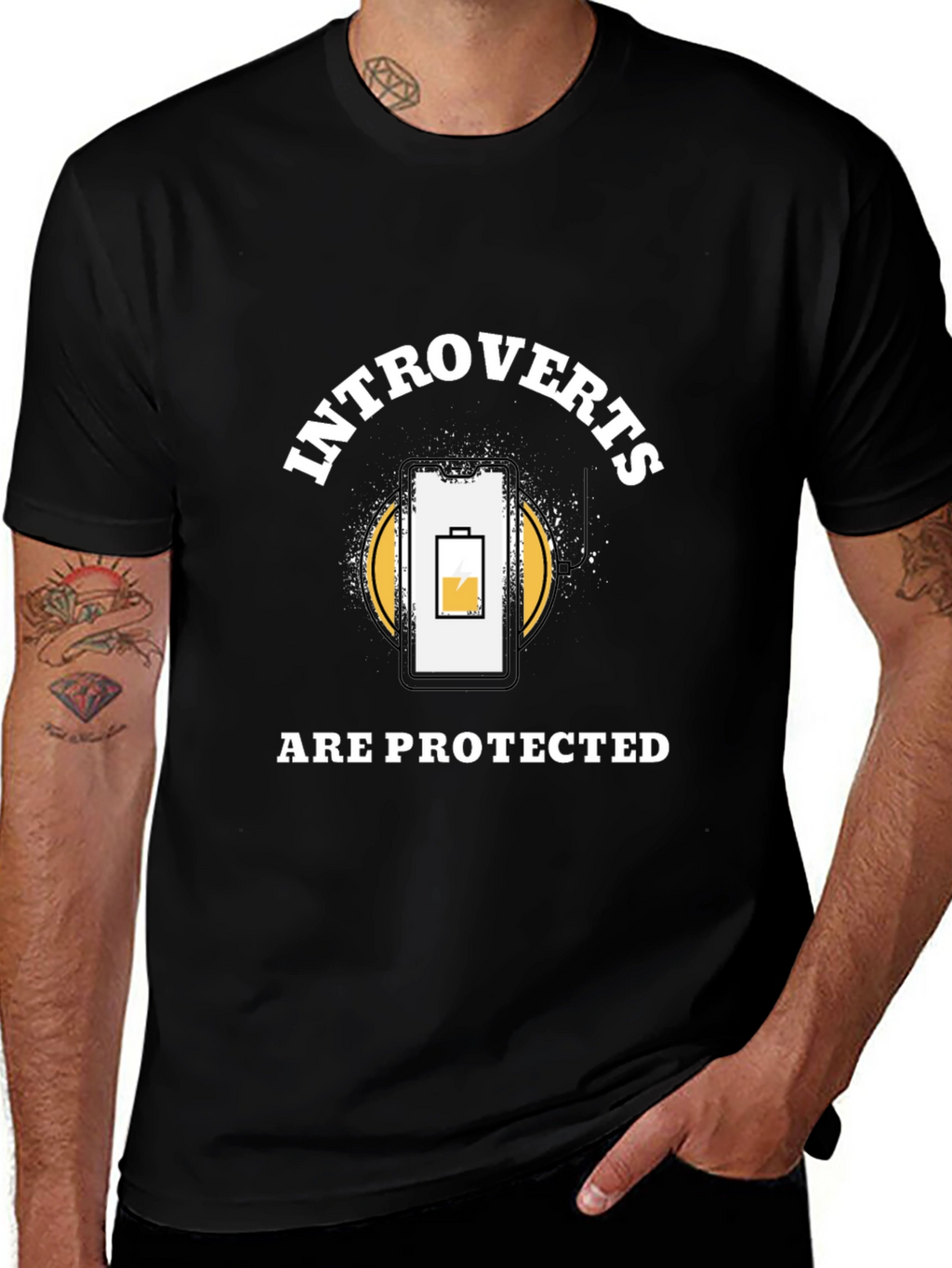 Introverts Protected T-Shirt - Funny Social Battery Tee