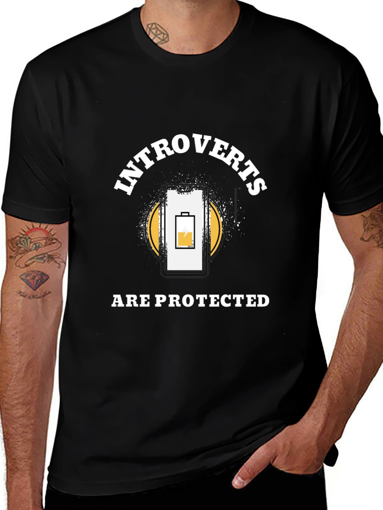 Introverts Protected T-Shirt - Funny Social Battery Tee