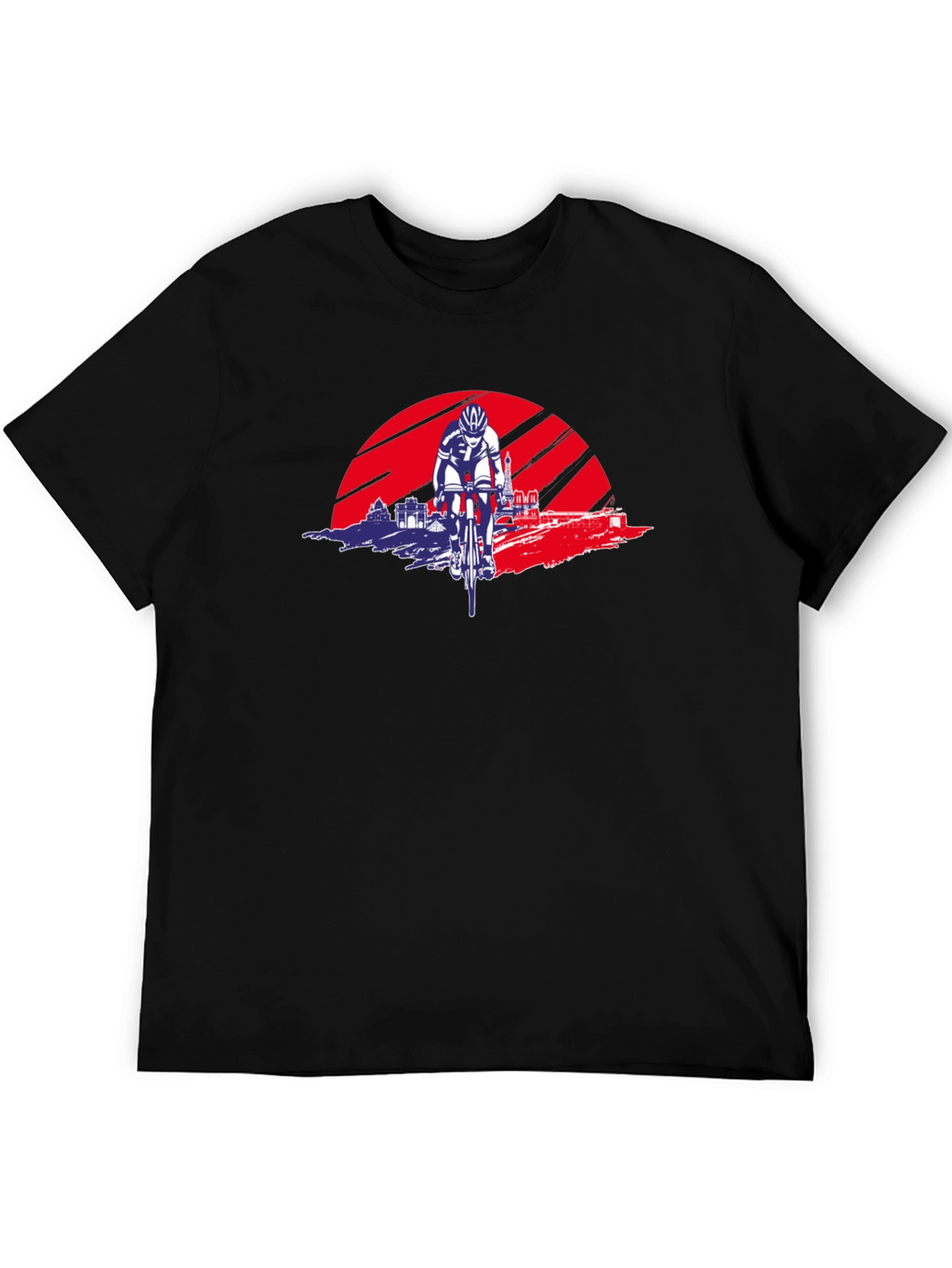 Cycling Sunset Graphic Tee - Sporty Style