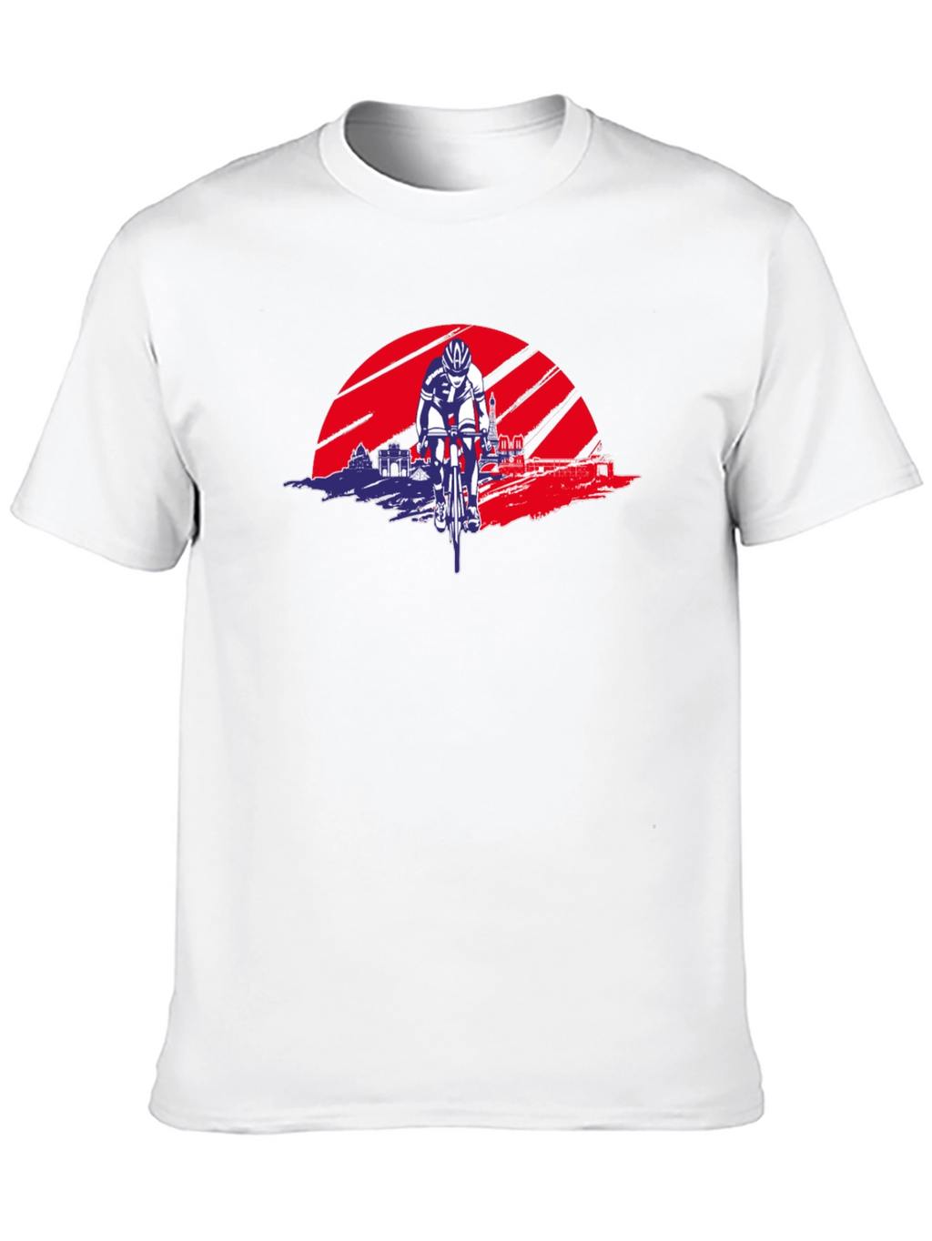 Cycling Sunset Graphic Tee - Sporty Style