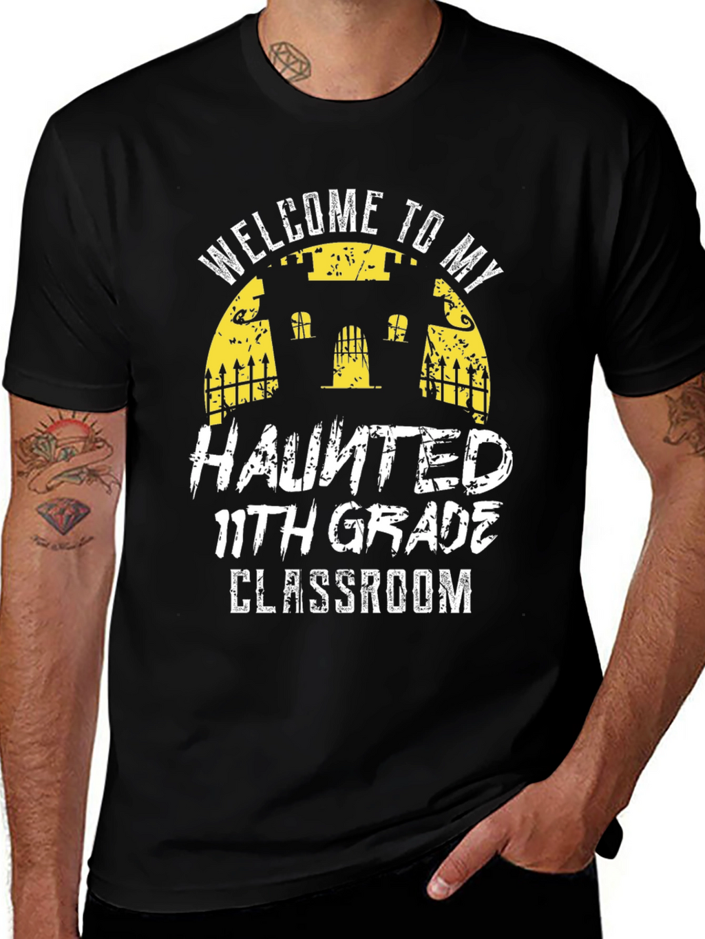 Haunted 11th Grade Classroom Halloween T-Shirt